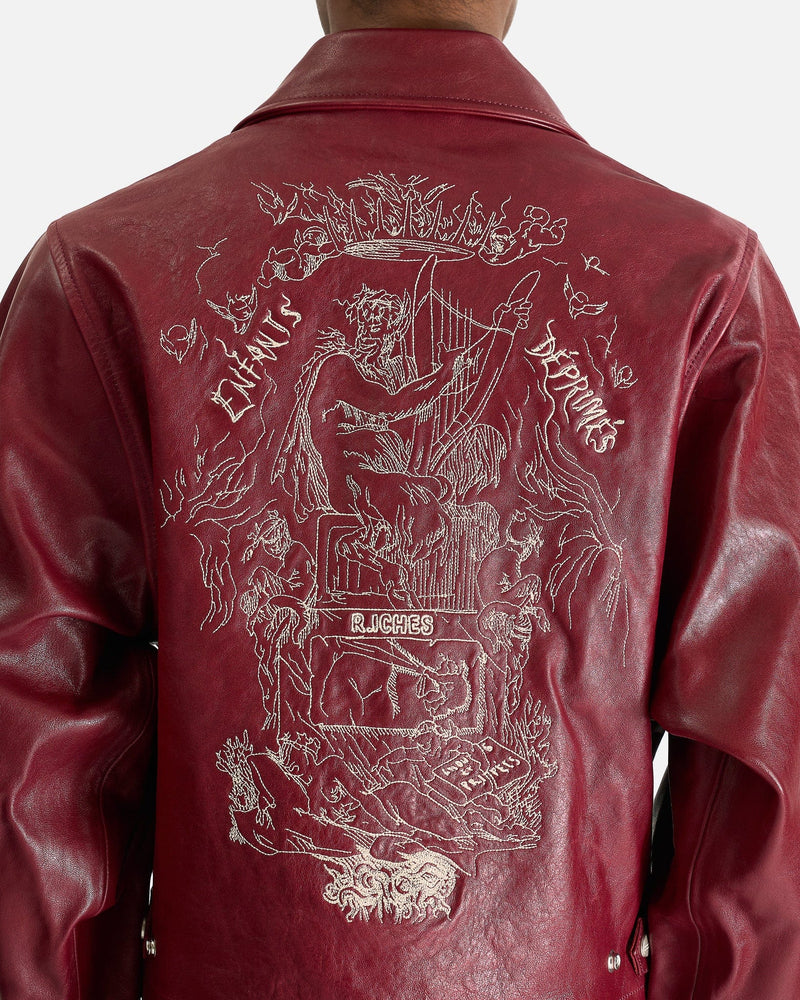 Enfants Riches Deprimes Men's Jackets Principe De L'Amour Wester Jacket in Burgundy/Grey