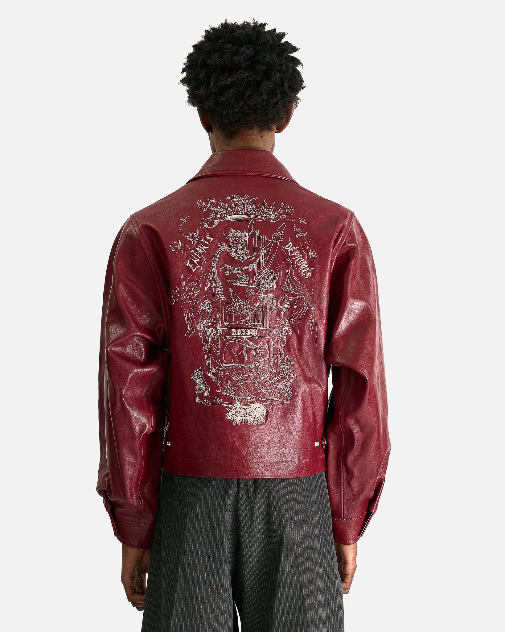 Enfants Riches Deprimes Men's Jackets Principe De L'Amour Wester Jacket in Burgundy/Grey