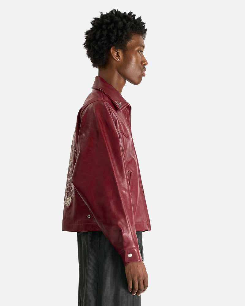 Enfants Riches Deprimes Men's Jackets Principe De L'Amour Wester Jacket in Burgundy/Grey