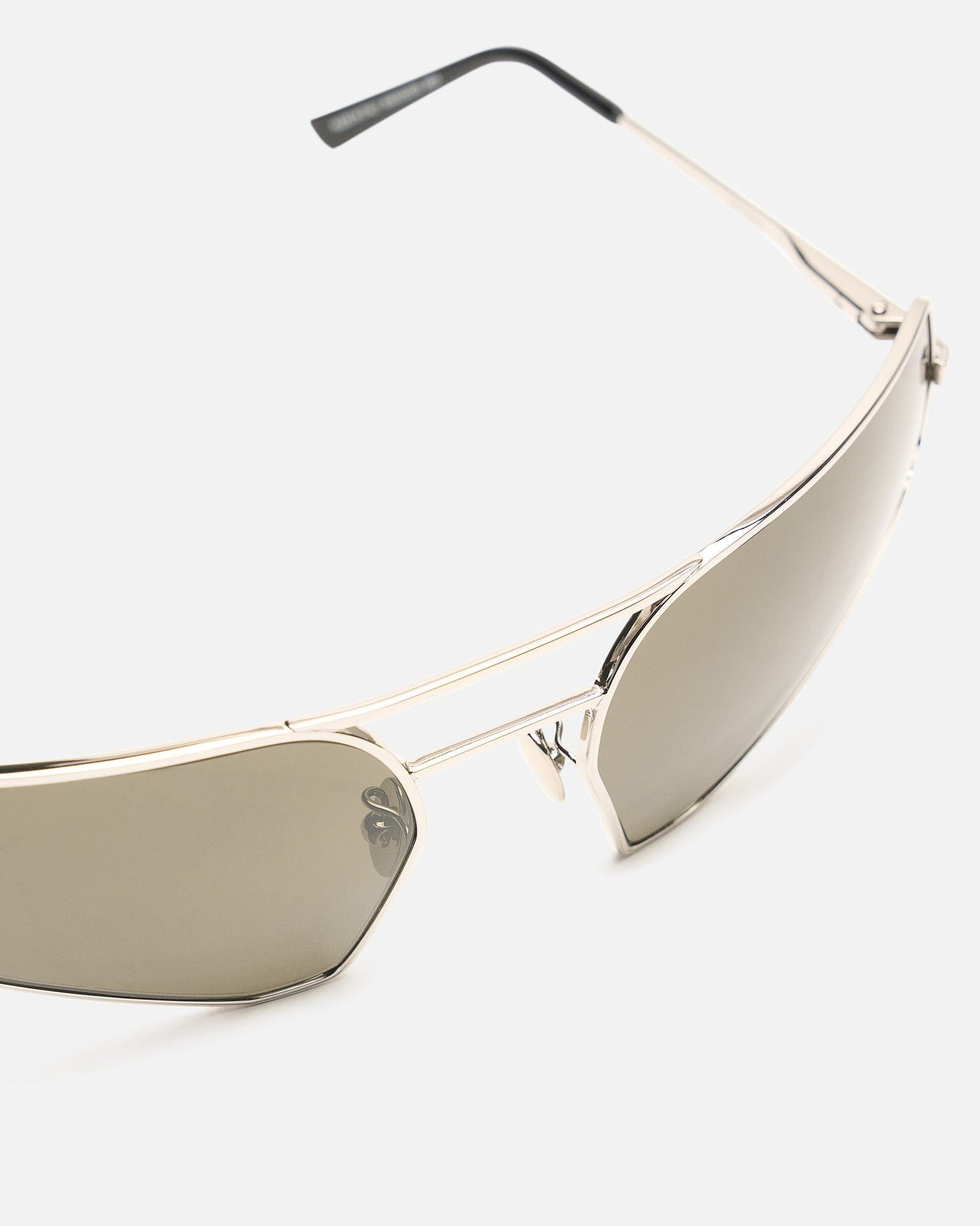 Rick Owens Eyewear OS Prong Sunglasses in Silver/Black
