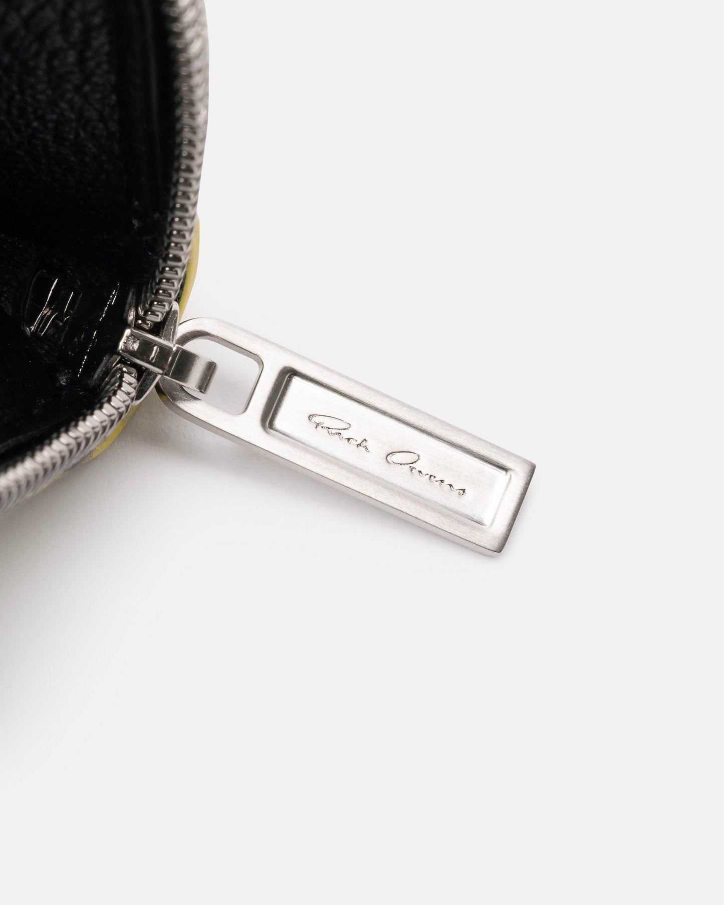 Rick Owens Leather Goods Python Zipped Wallet in Lemon