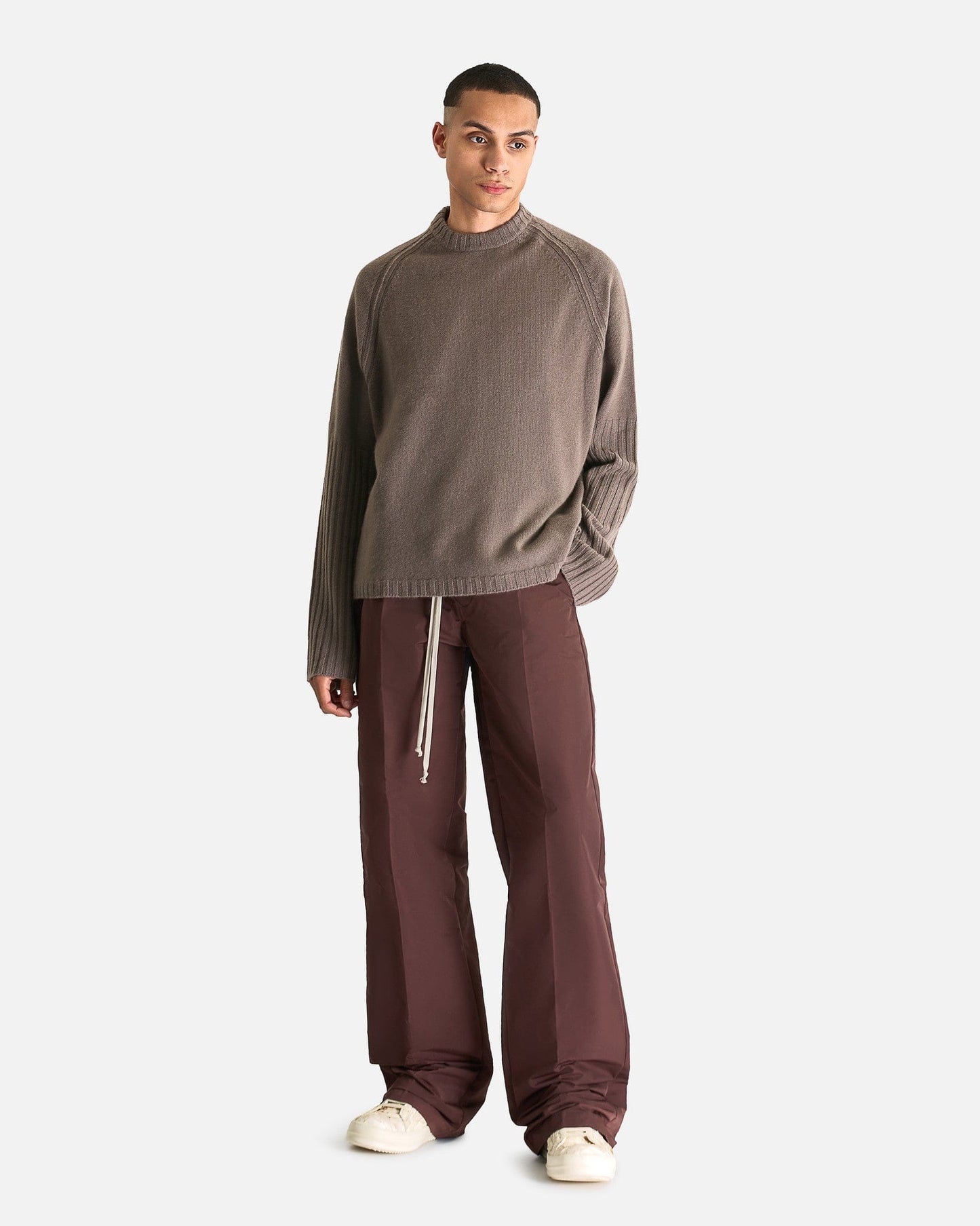 Rick Owens Men's Sweater Raglan Crewneck in Dust