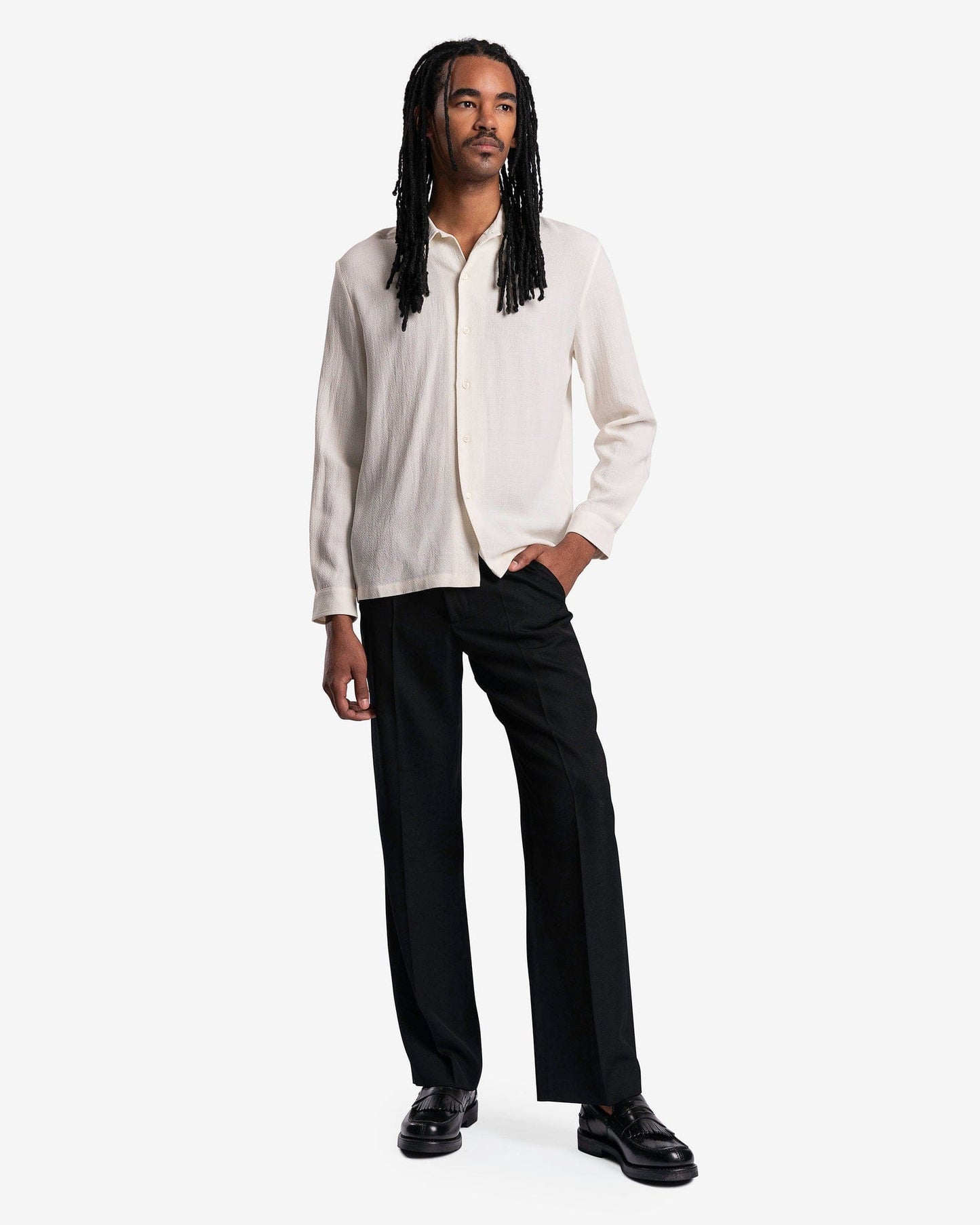 Séfr Men's Shirts Rampoua Shirt in Off-White