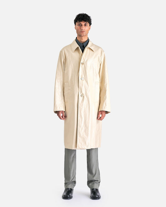 Dries Van Noten Men's Coat M Rankles Coat in Cream