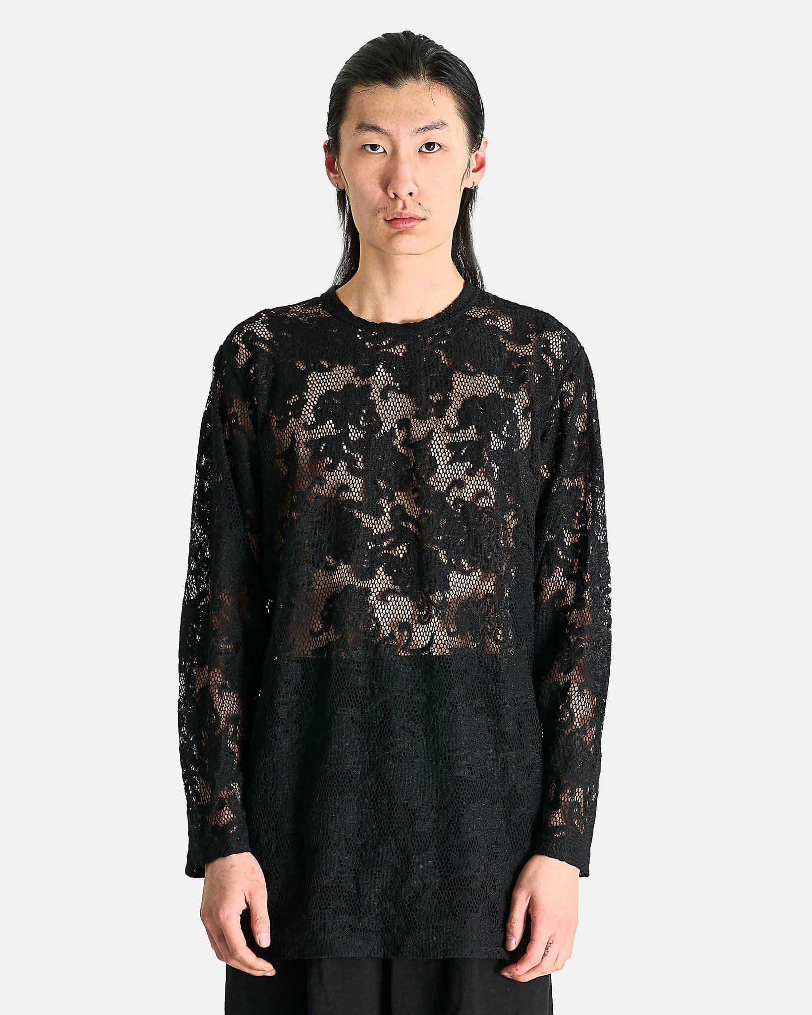 Raschel Lace Shirt in Black – SVRN