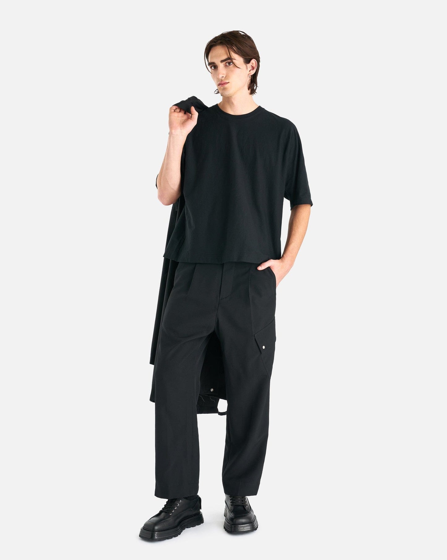 Homme Plissé Issey Miyake Men's T-Shirts Release-T Basic in Black