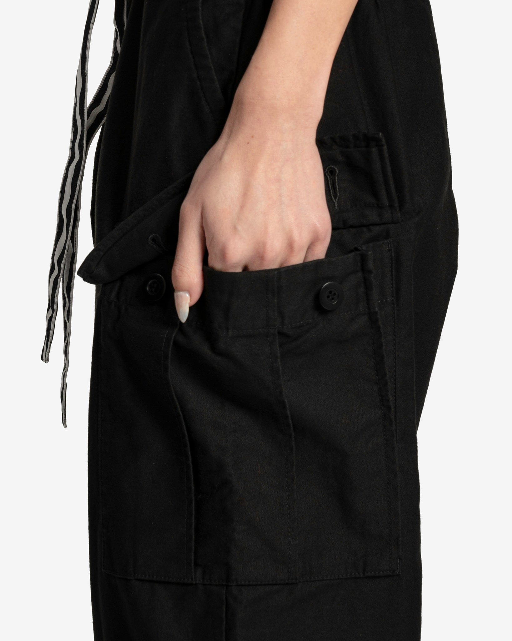 UNDERCOVER Women Pants Reversible Trousers in Black Stripe