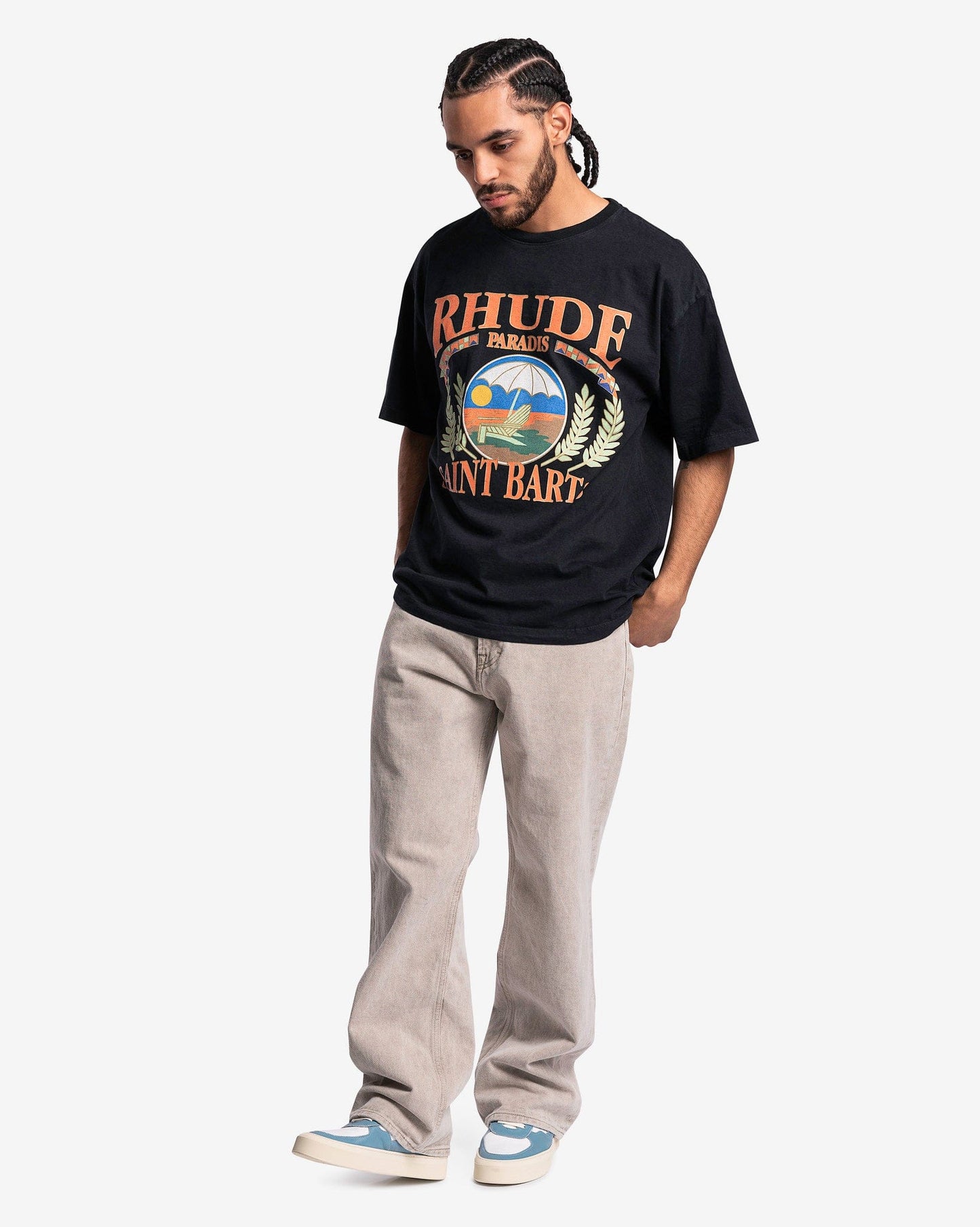 Rhude Men's T-Shirts Rhude Beach Chair T-Shirt in Vintage Black