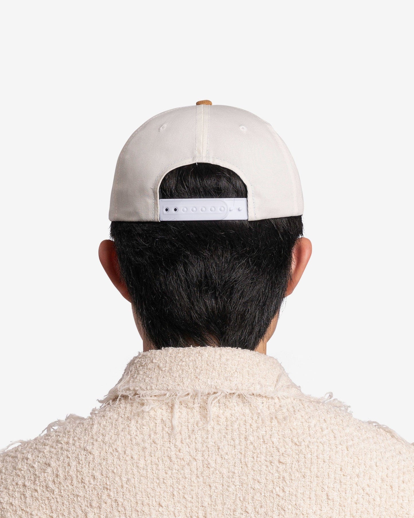 Rhude Men's Hats O/S Rhude Suede Crest 6 Panel Cap in Creme/Tan