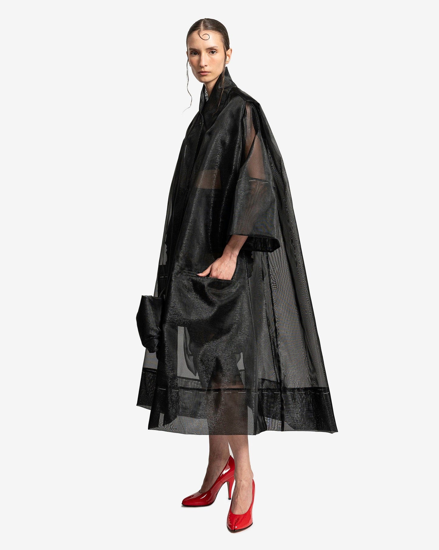 Maison Margiela Women Jackets Ribbon Detail Sports Jacket in Black