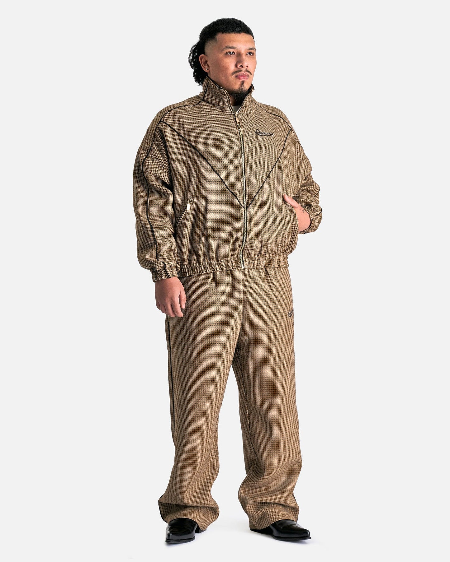 Willy Chavarria Men's Jackets Ruff Rider Track Jacket in Gold