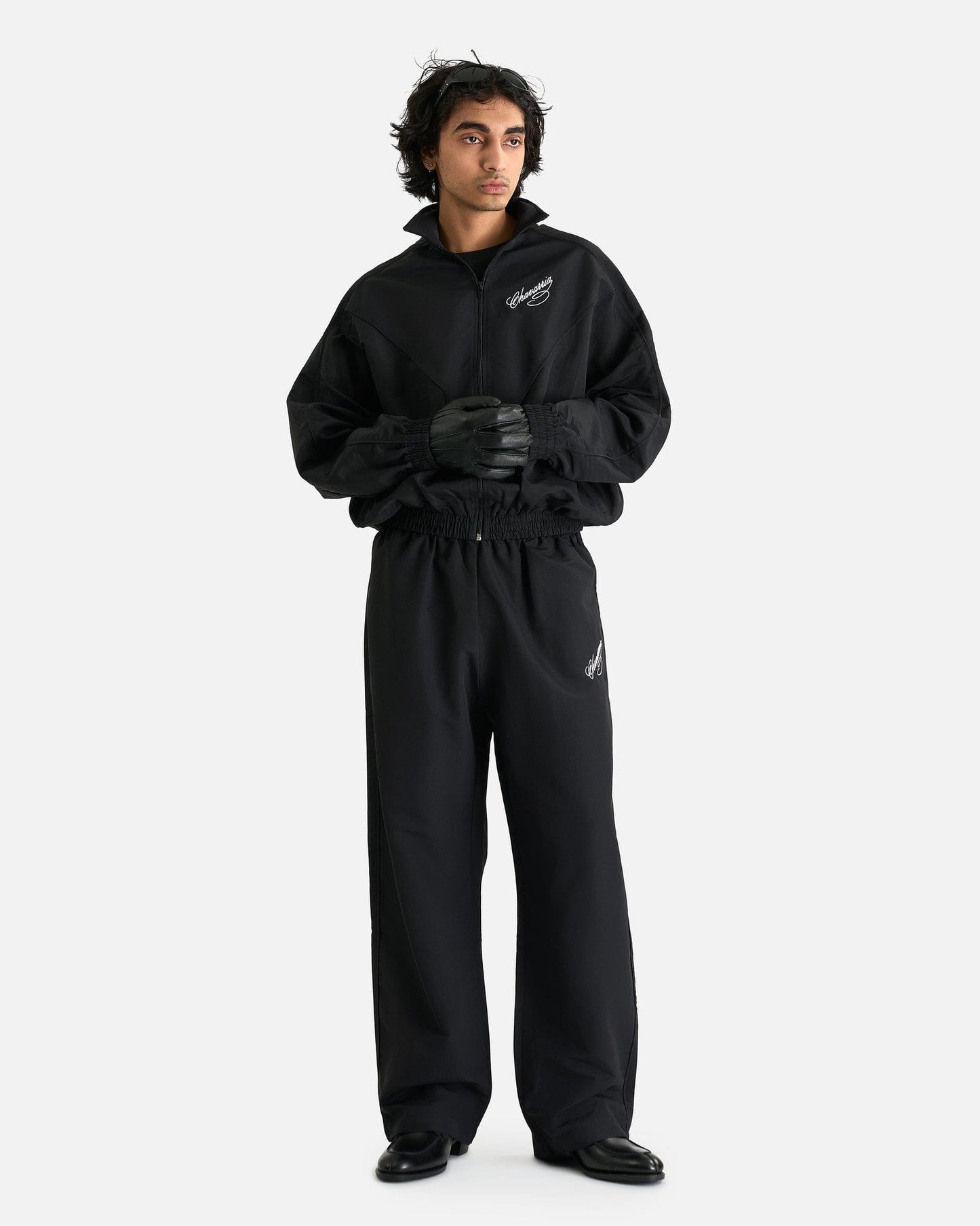 Willy Chavarria Men's Pants Ruff Rider Track Pants in Black