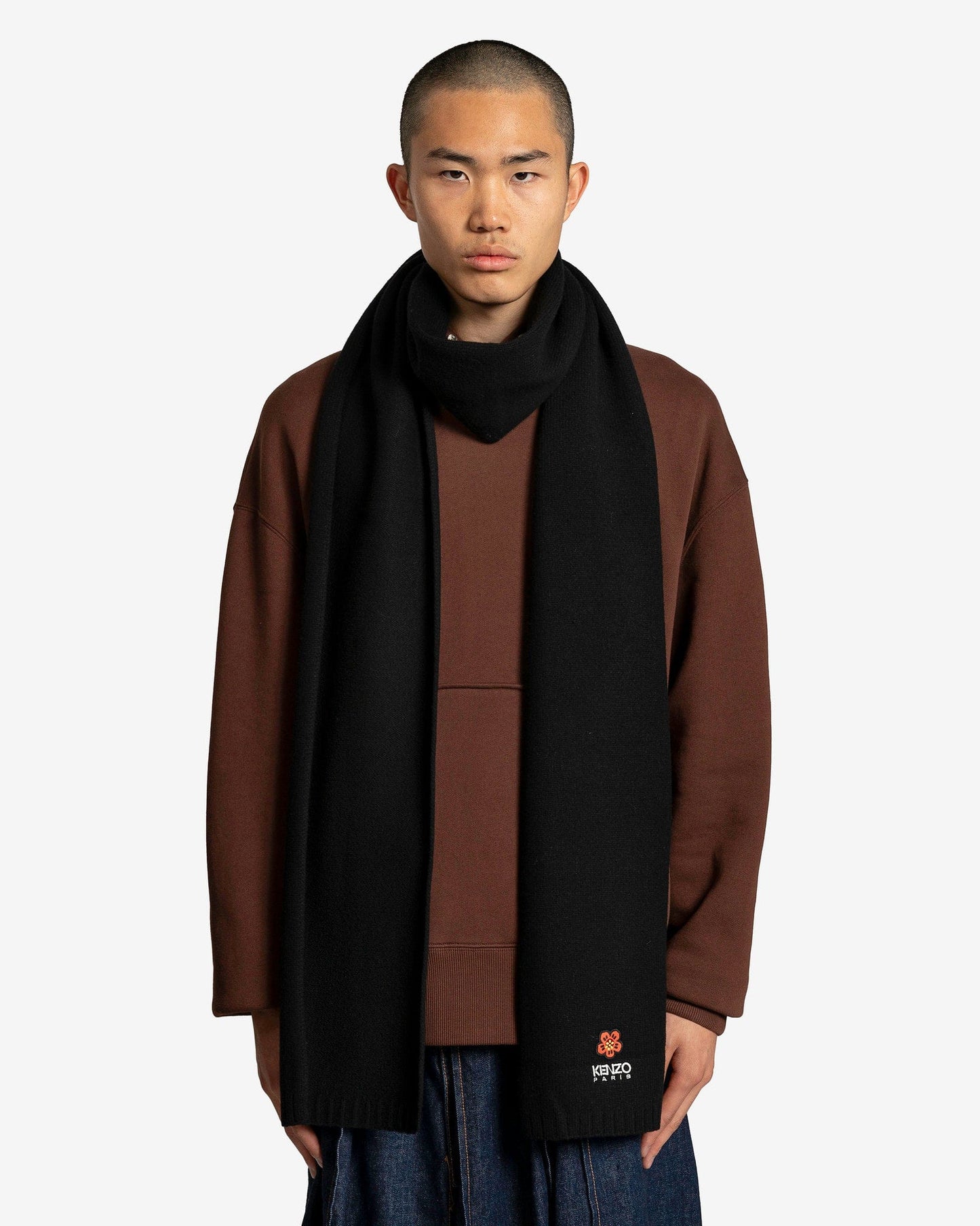 KENZO Scarves Scarf with Boke Crest in Black