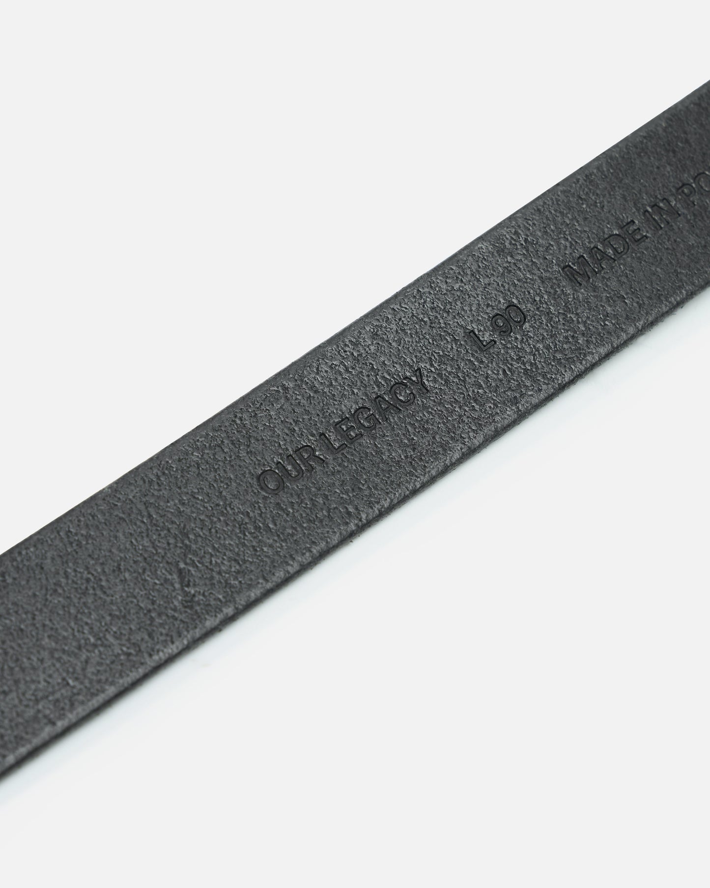 Our Legacy Leather Goods Scorpion Belt in Oily Black Leather