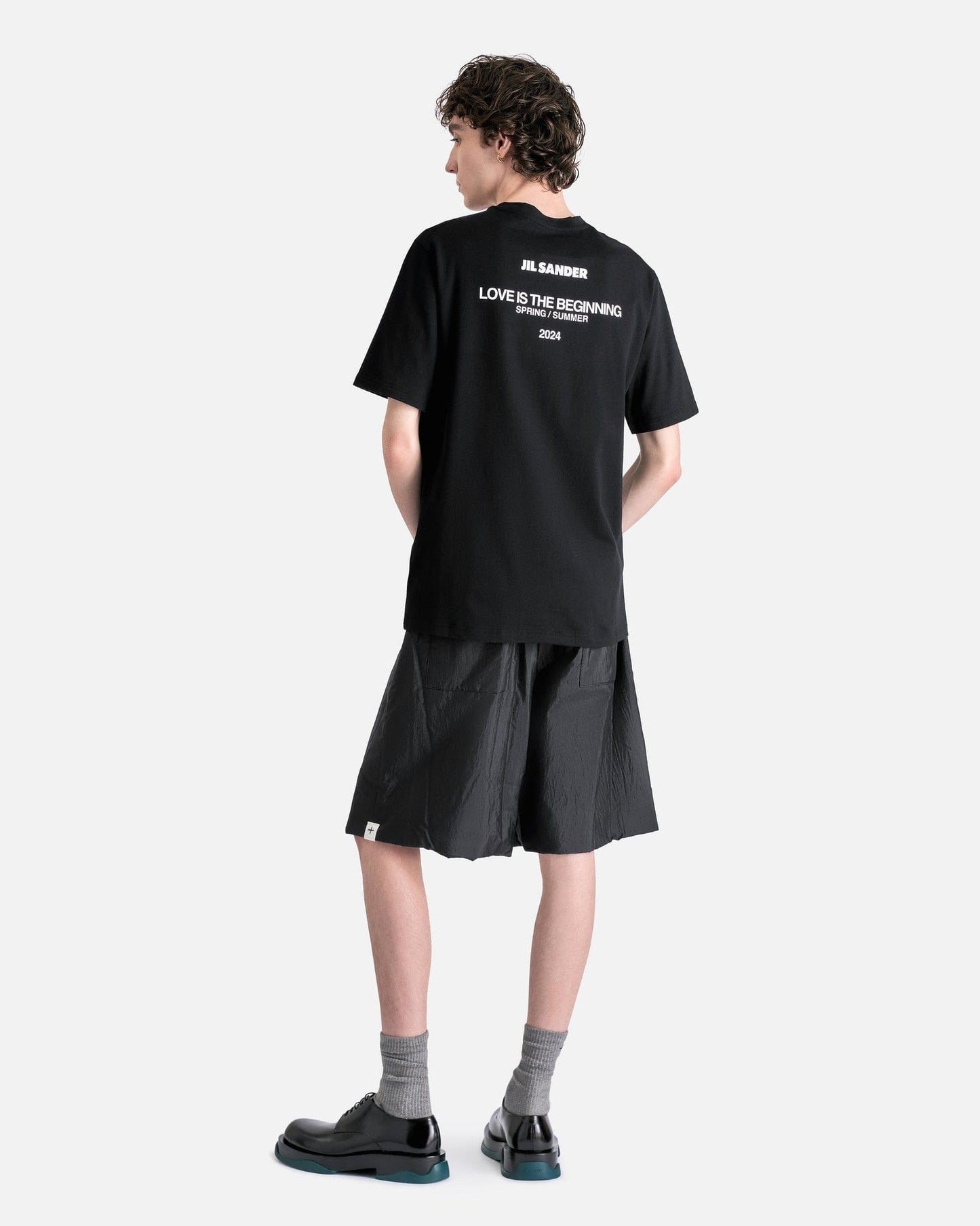 Jil Sander Men's Shirts Seasonal Logo T-Shirt in Black