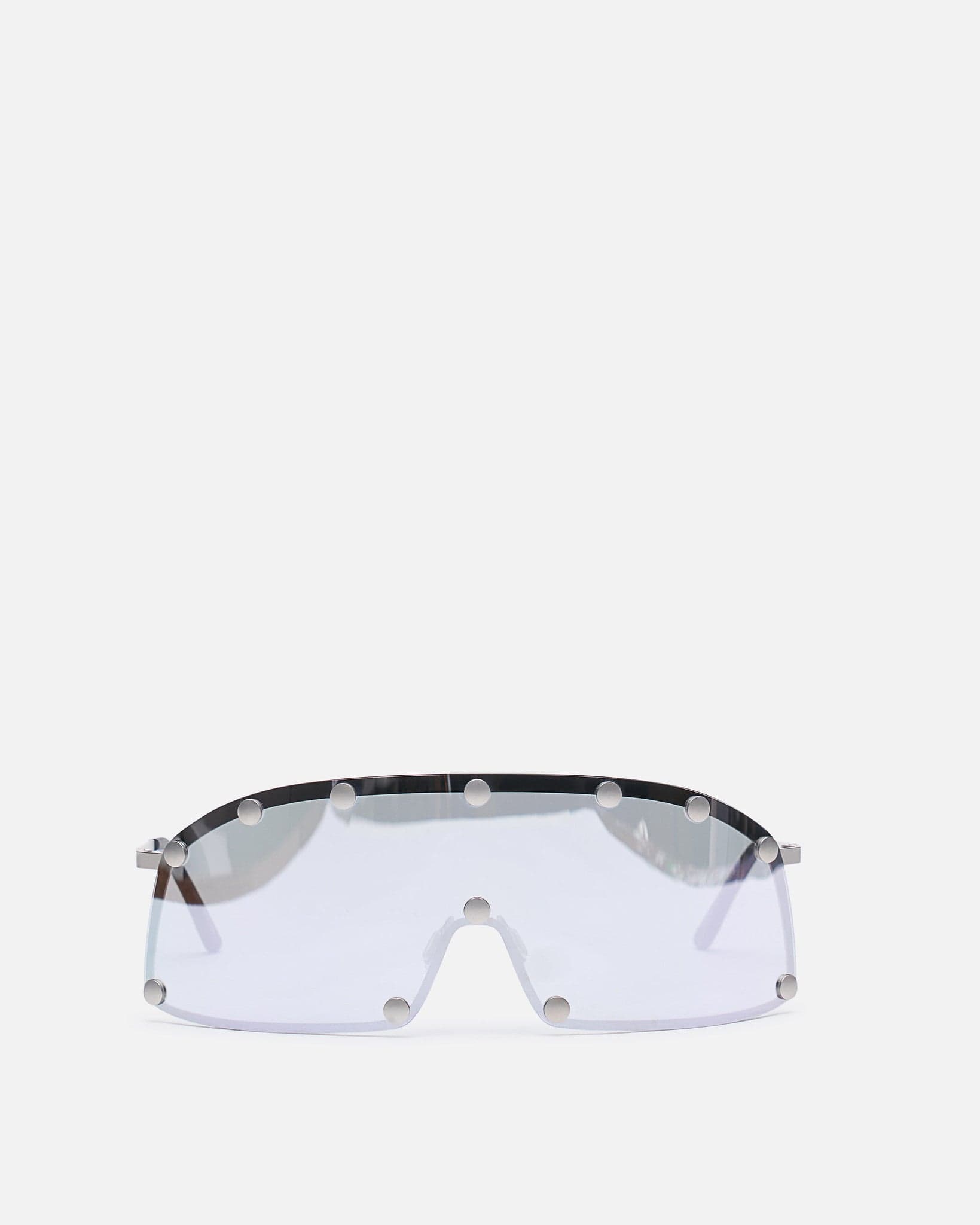rickowens サングラス eyewear shielding シルバー Shielding Sunglasses in Silver/Silver – SVRN