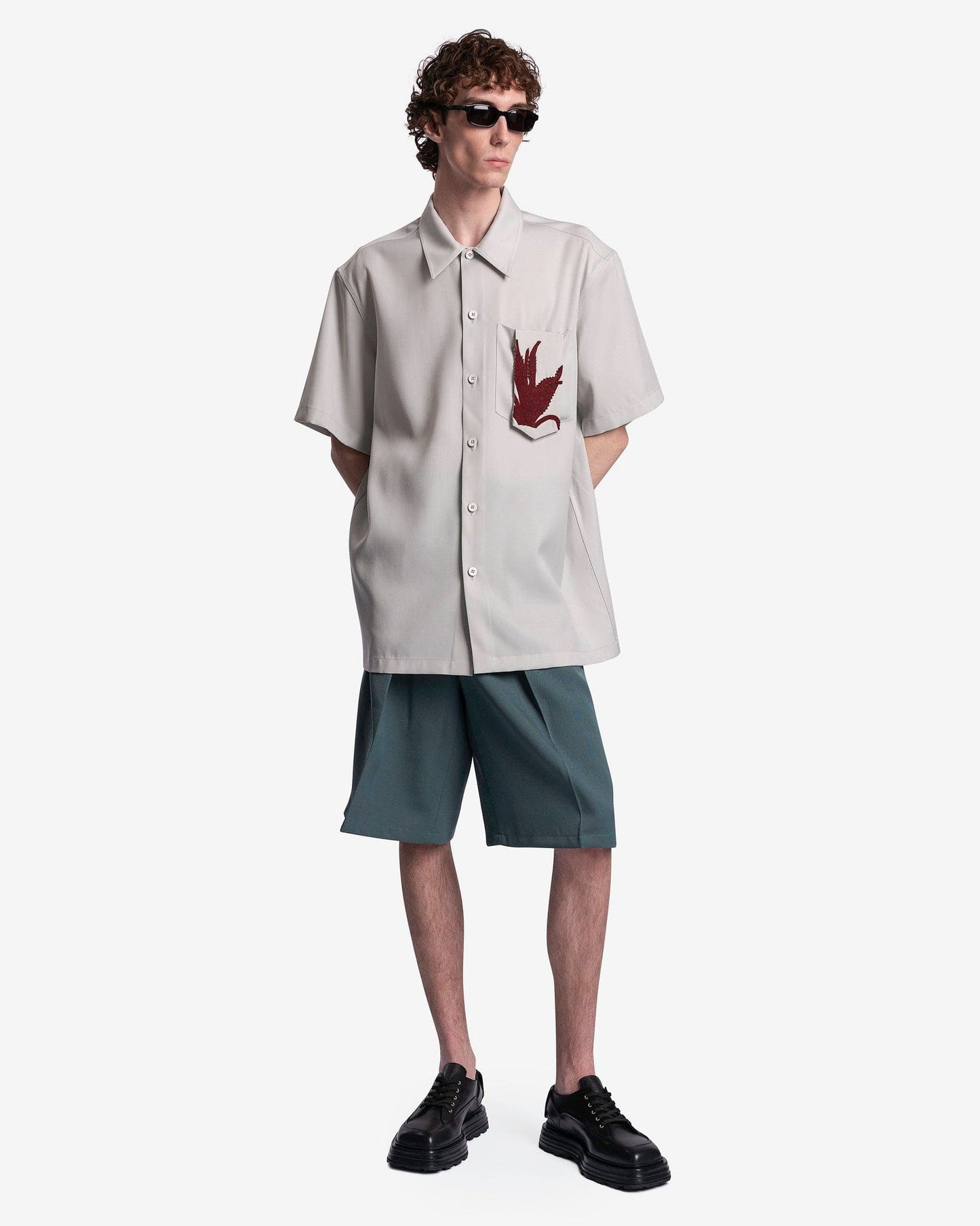 Jil Sander Men's Shirts Shirt EMB in Sea Foam