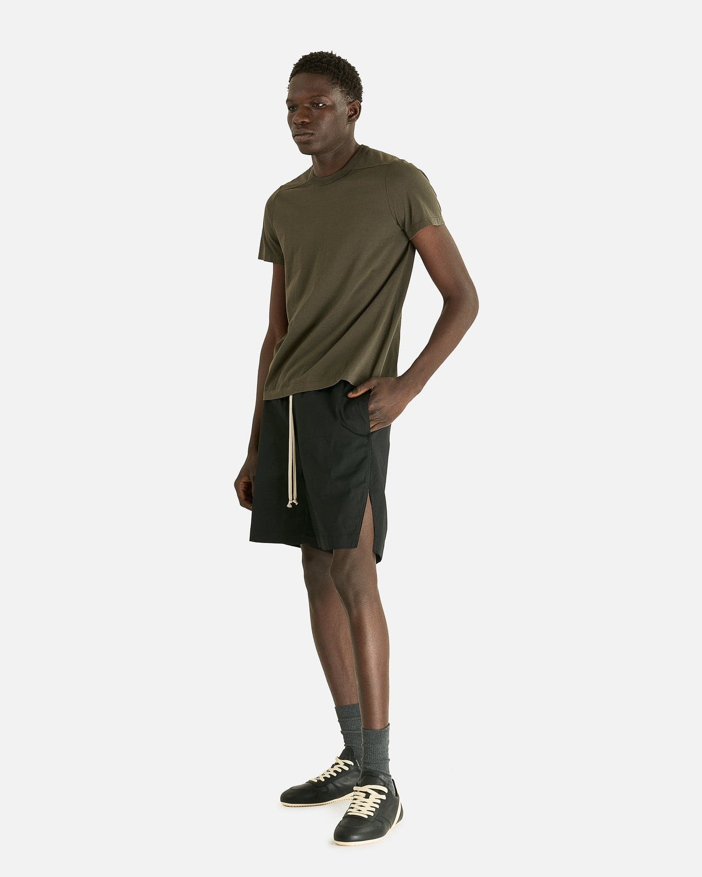Rick Owens Men's T-Shirts Short Level T in Bosco