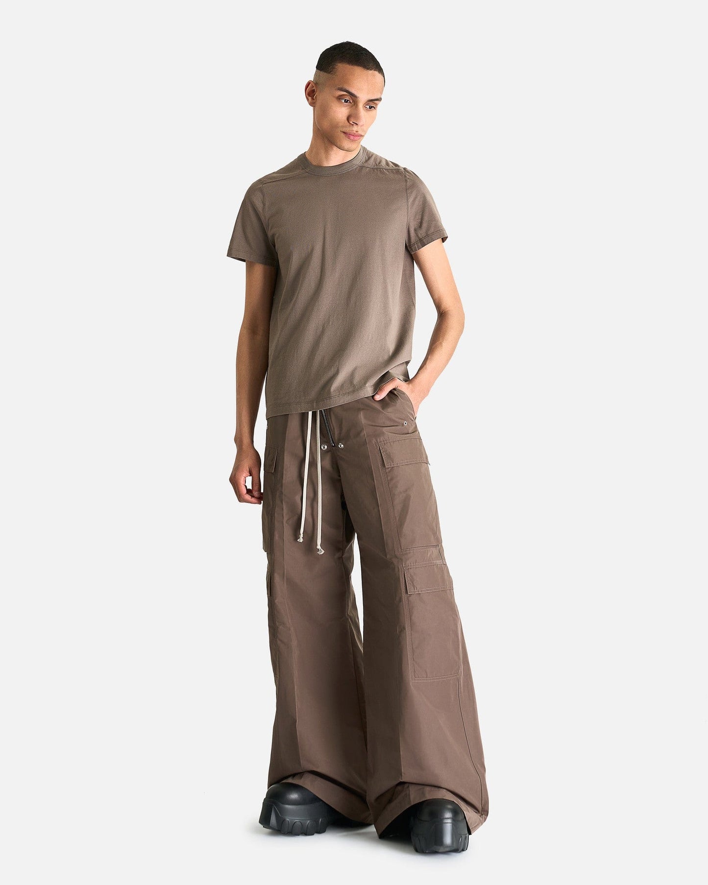 Rick Owens Men's T-Shirts Short Level T in Dust
