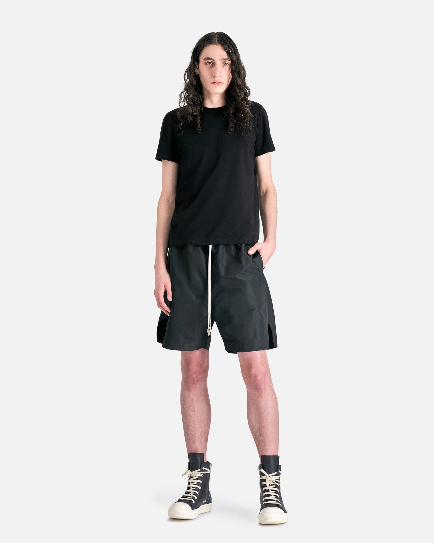 Rick Owens Men's T-Shirts Short Level T-Shirt in Black