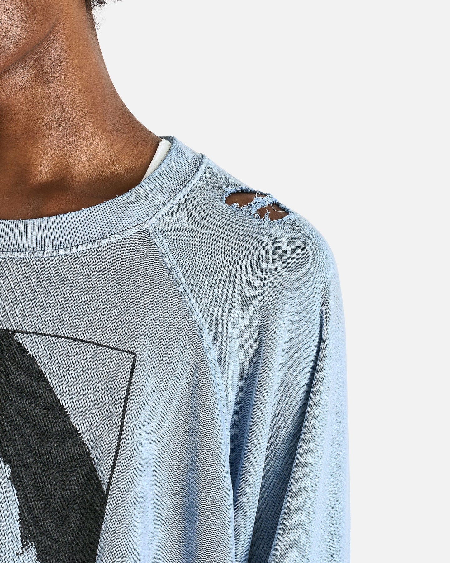 Enfants Riches Deprimes Men's Sweatshirts Singing Nun Raglan Crewneck Sweatshirt in Damaged Lavender