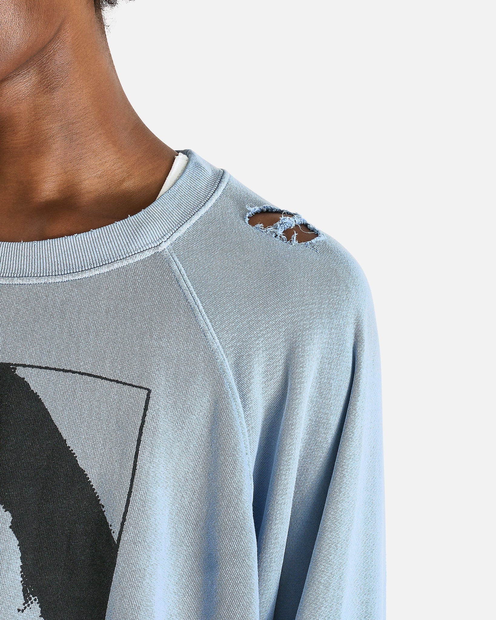 Enfants Riches Deprimes Men's Sweatshirts Singing Nun Raglan Crewneck Sweatshirt in Damaged Lavender