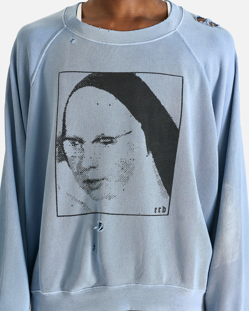 Enfants Riches Deprimes Men's Sweatshirts Singing Nun Raglan Crewneck Sweatshirt in Damaged Lavender