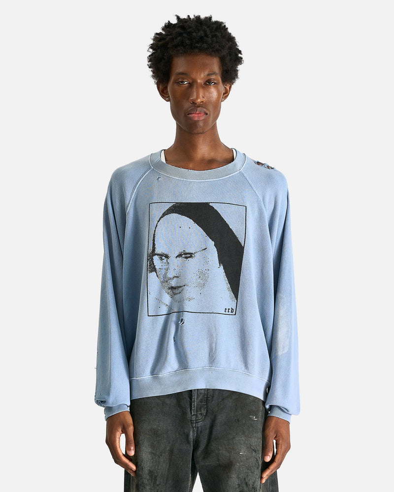 Enfants Riches Deprimes Men's Sweatshirts Singing Nun Raglan Crewneck Sweatshirt in Damaged Lavender