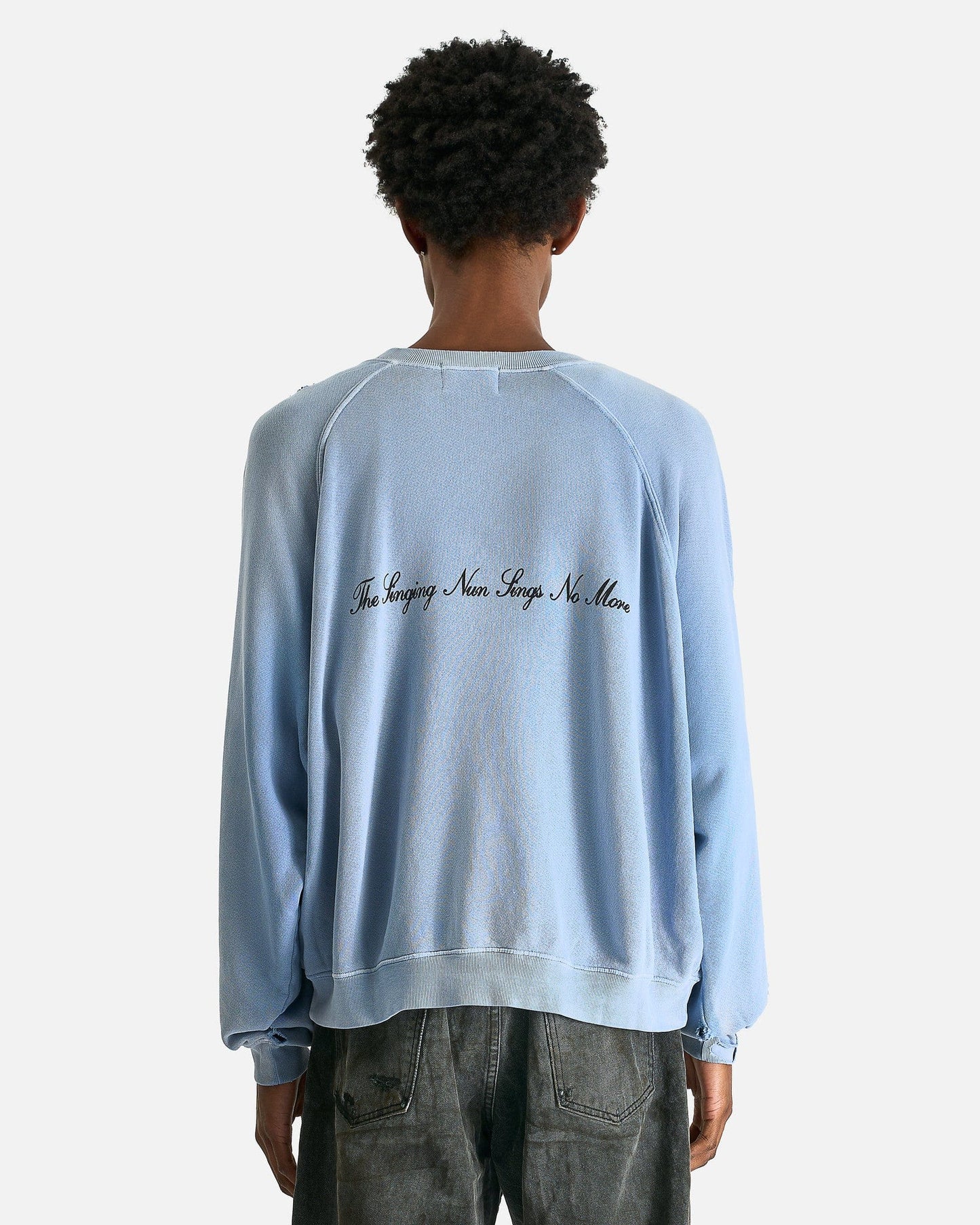 Enfants Riches Deprimes Men's Sweatshirts Singing Nun Raglan Crewneck Sweatshirt in Damaged Lavender