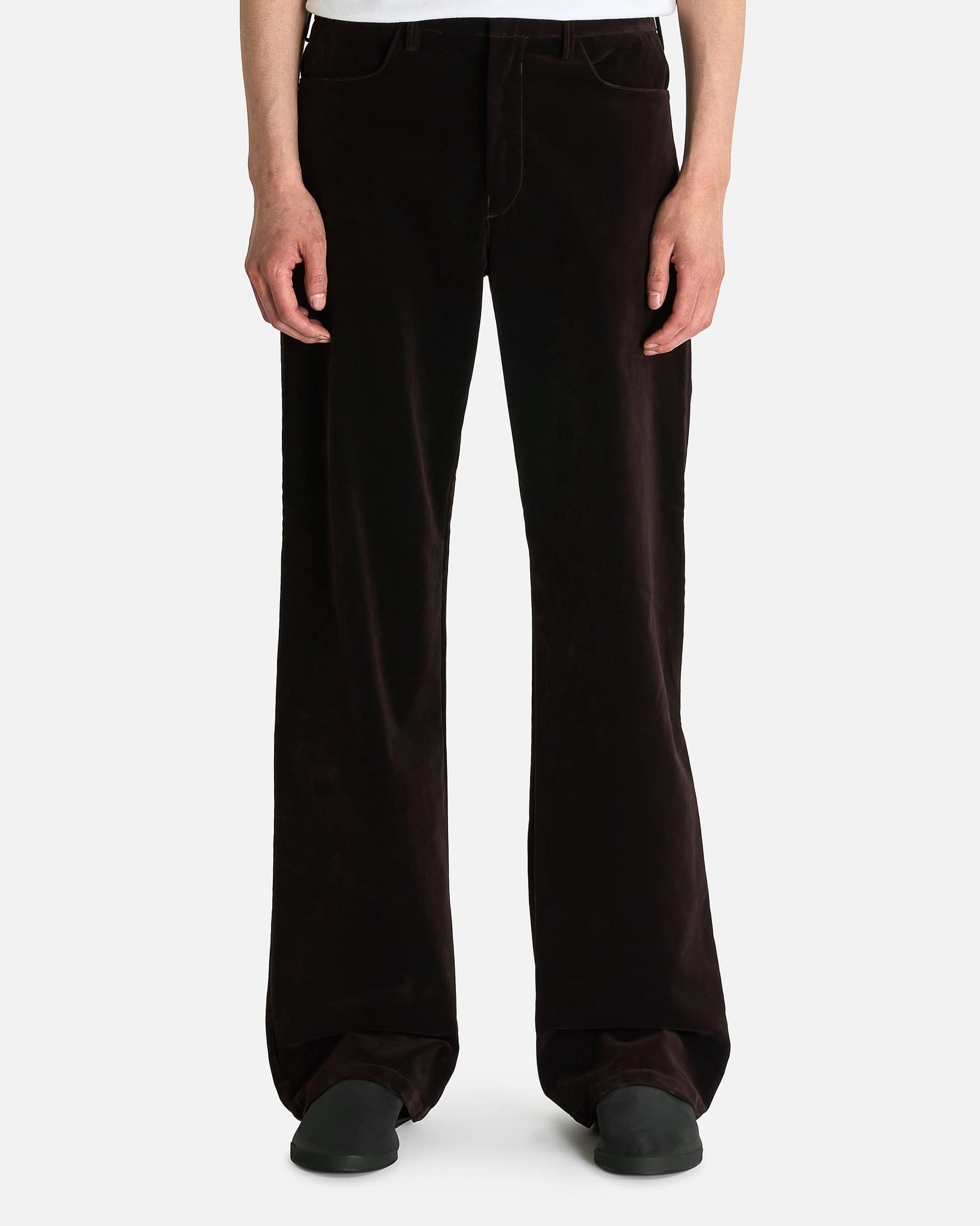 BELTED Afridi Omar パンツ DUST Kyoto / Osaka - （Grey） Trousers Flare Darted Knee Afridi Omar L TROUSER パンツ