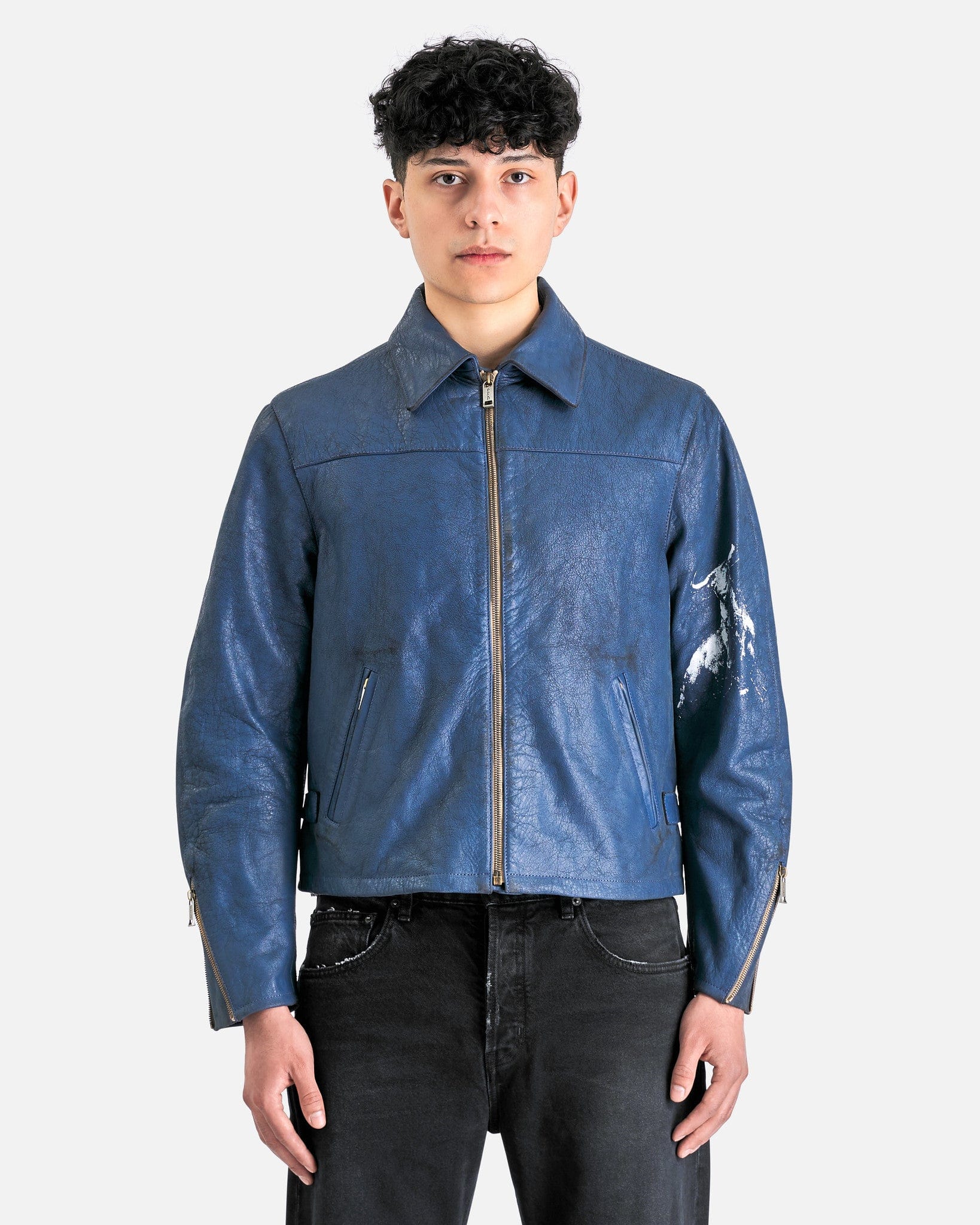 Spanish Elegy Moto Jacket in Blue – SVRN