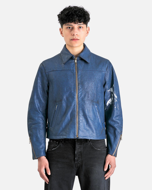 Enfants Riches Deprimes Men's Jackets Spanish Elegy Moto Jacket in Blue