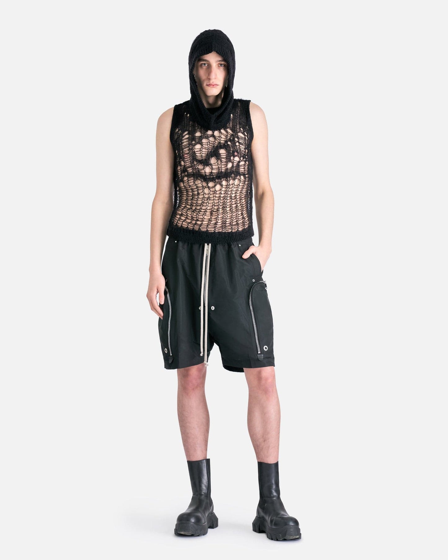 Rick Owens Men's Sweater Spider Tank in Black