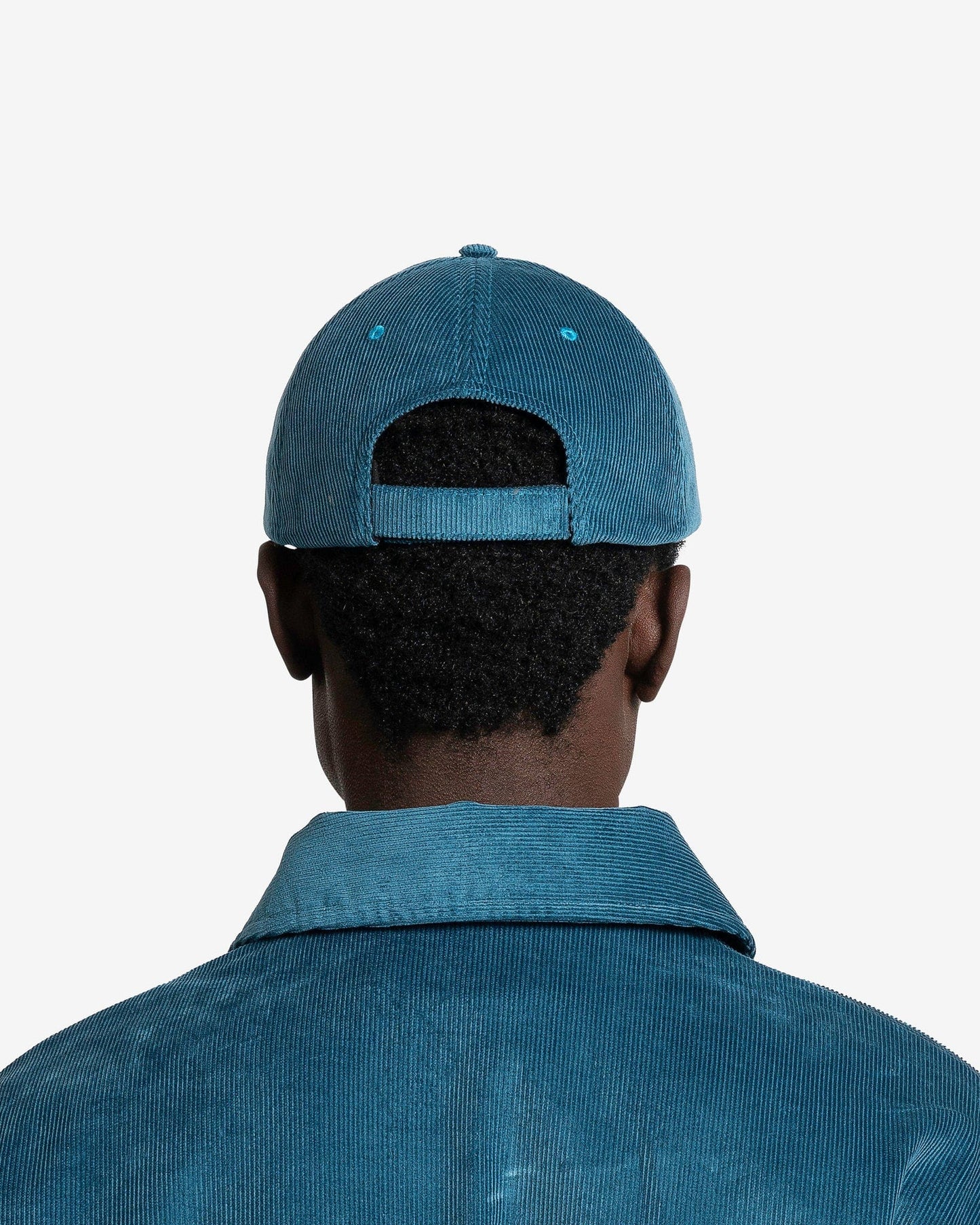 Marni Men's Hats Sponge Logo Corduroy Baseball Cap in Royal