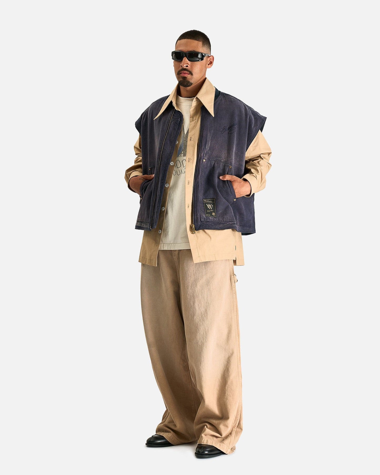 Willy Chavarria Men's Tops Stockton Vest in Peacoat