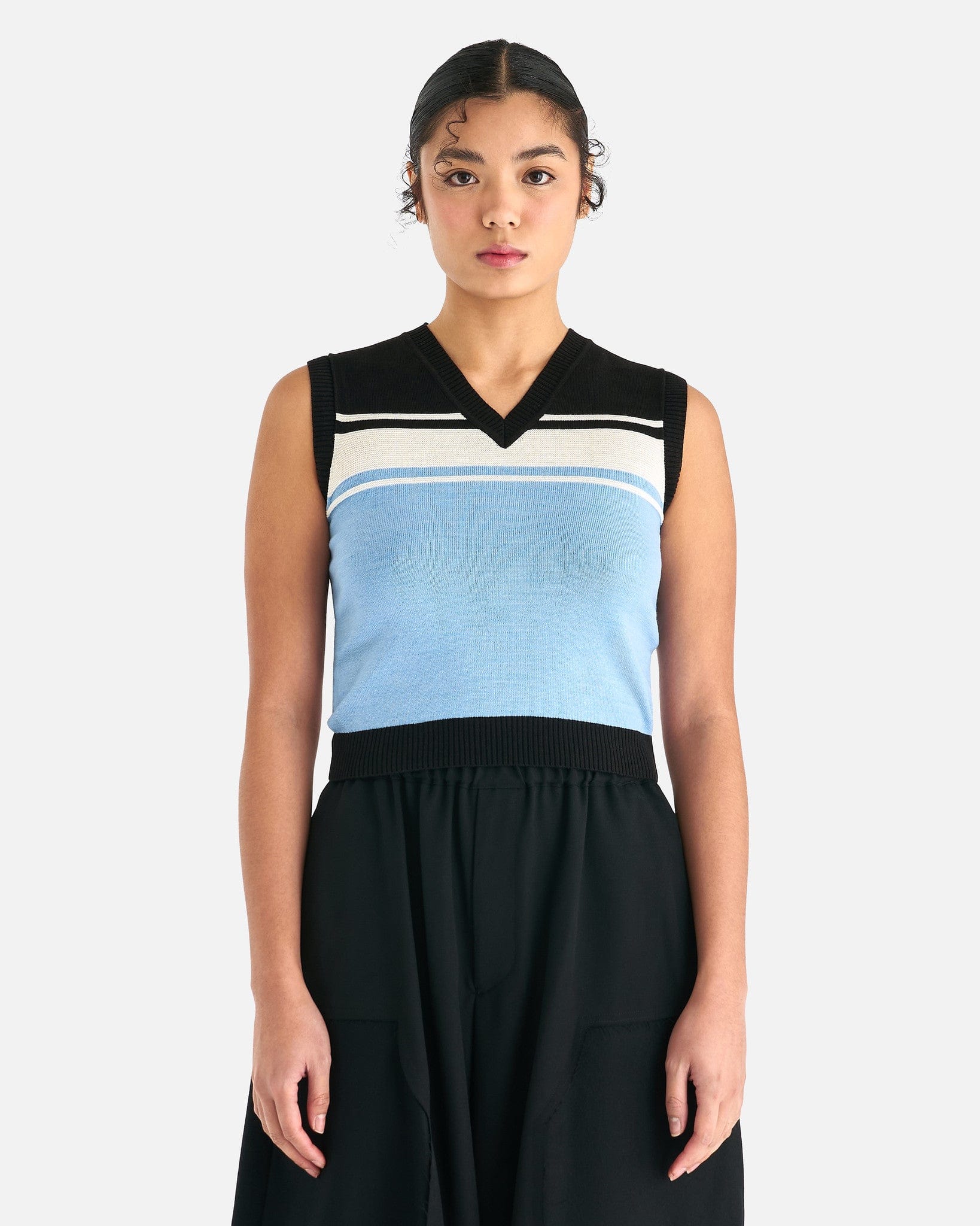 Striped Knit Vest in Multi Striped Knit Vest in Multi