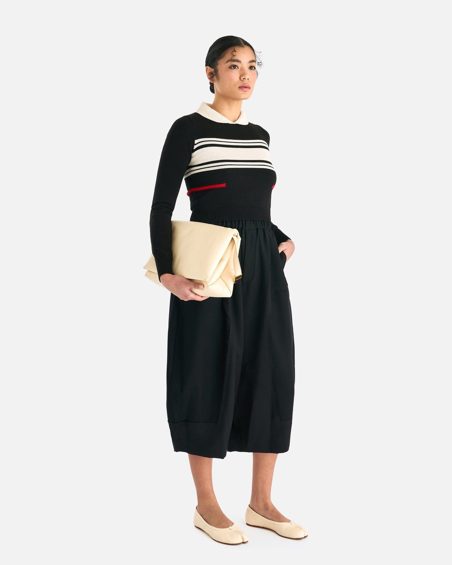 ShuShu/Tong Women Sweaters Striped Sweater in Black