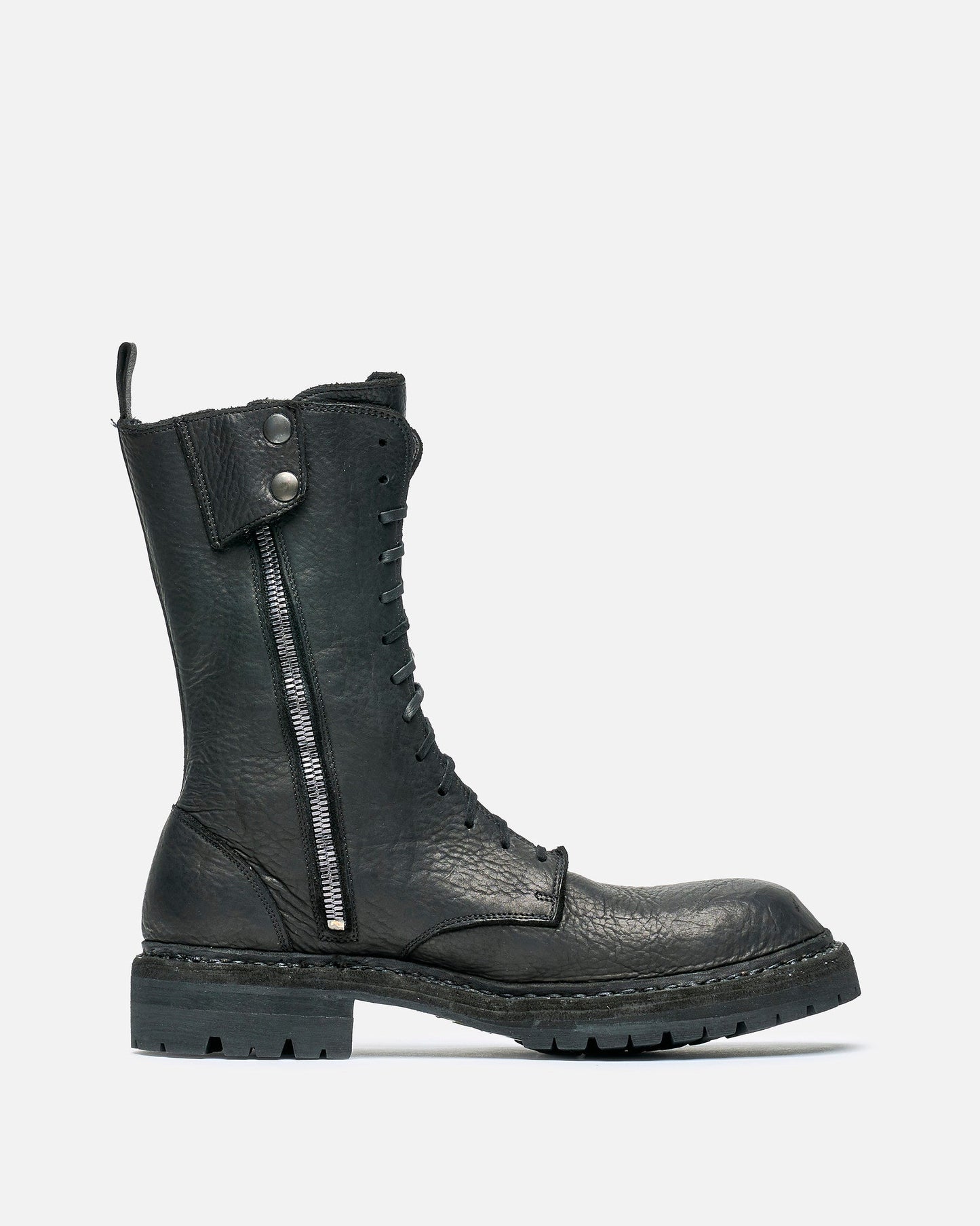 Guidi Men's Boots StyleZeitgeist Edition Bison Leather Side Zip Boot in Black
