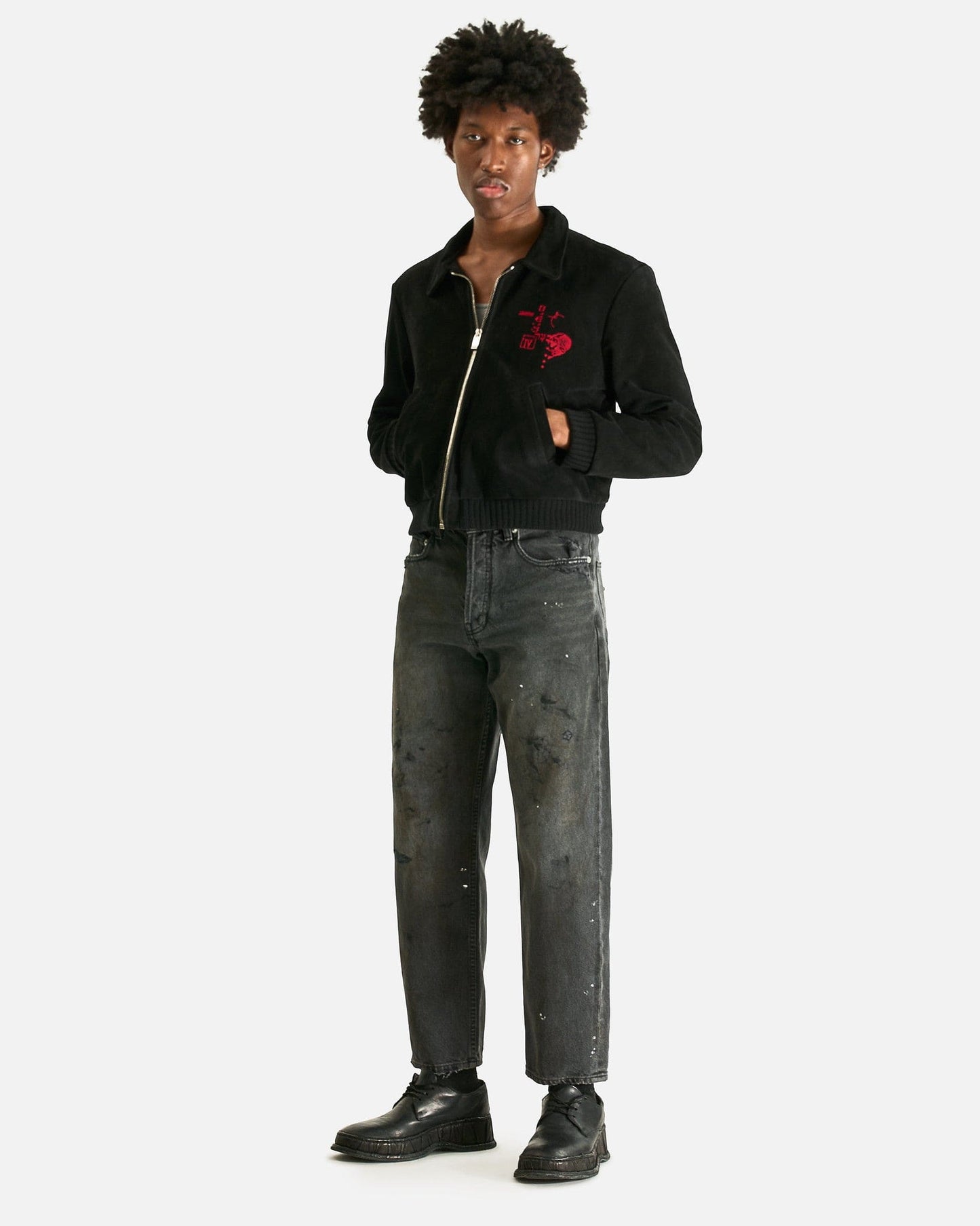 Enfants Riches Deprimes Men's Jackets Suede Constructivist Jacket in Black