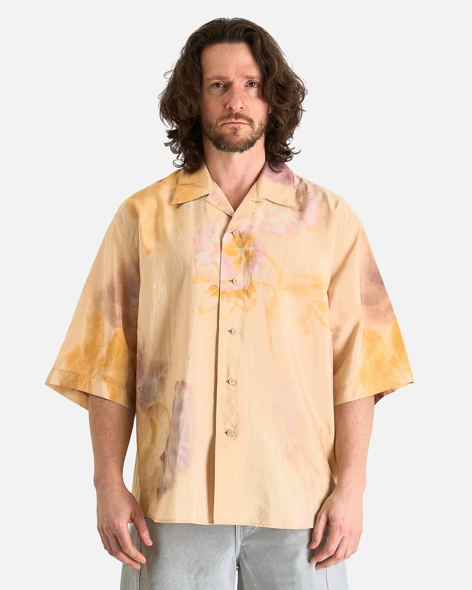 Summer Shirt in Light Peach/Ochre  SVRN