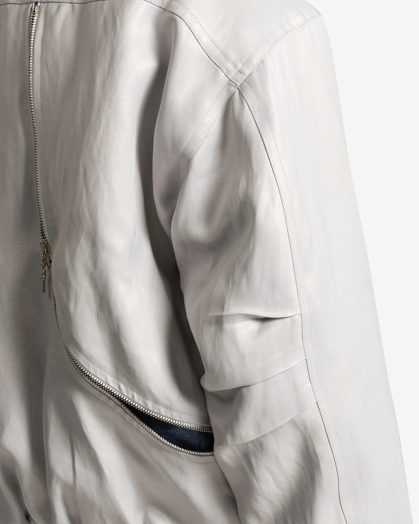 CMMAWEAR Men's Jackets SVRN Exclusive Palladium Back-Zip Bomber in Silver