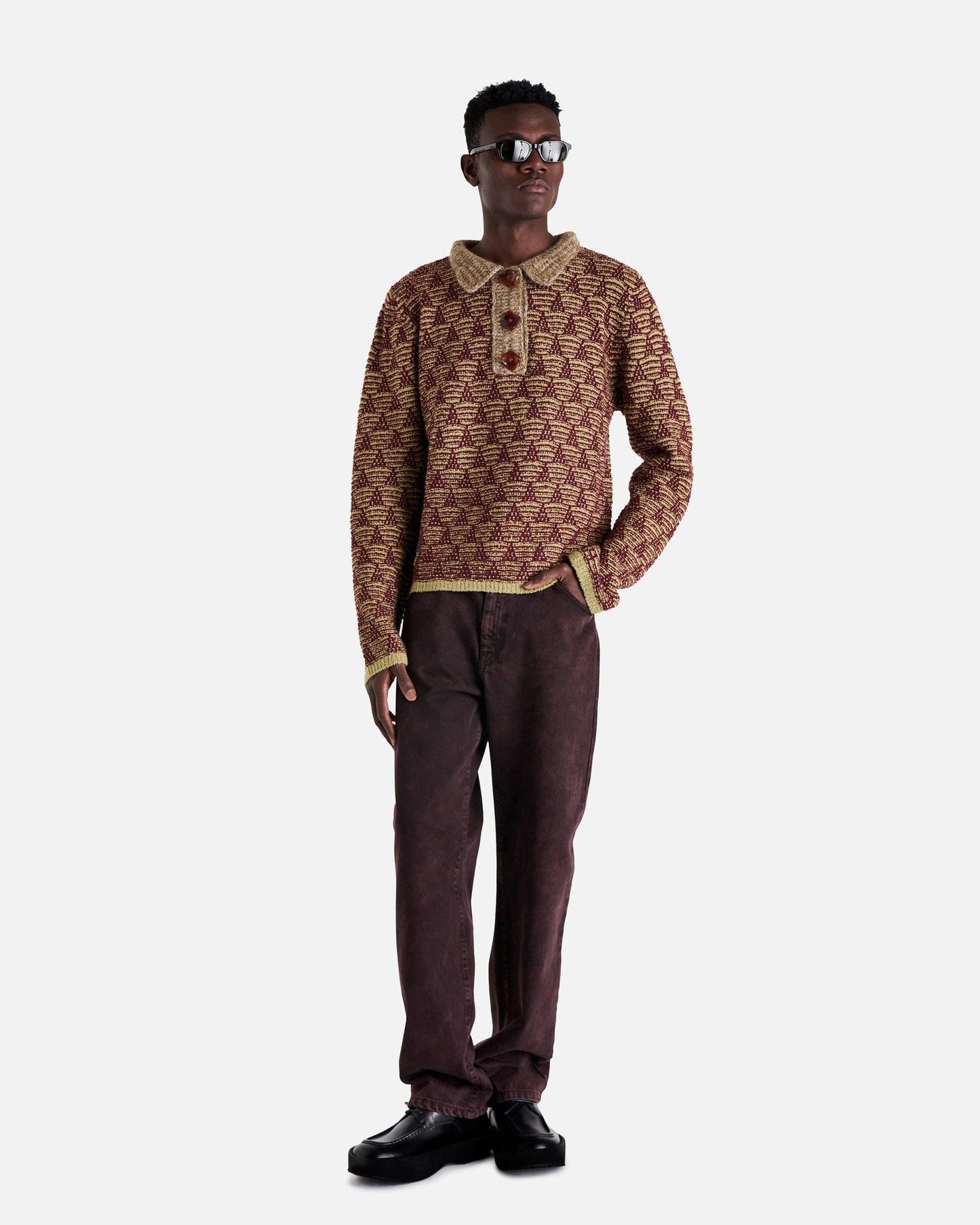 NAMACHEKO Men's Tops Swey Polo in Pistachio