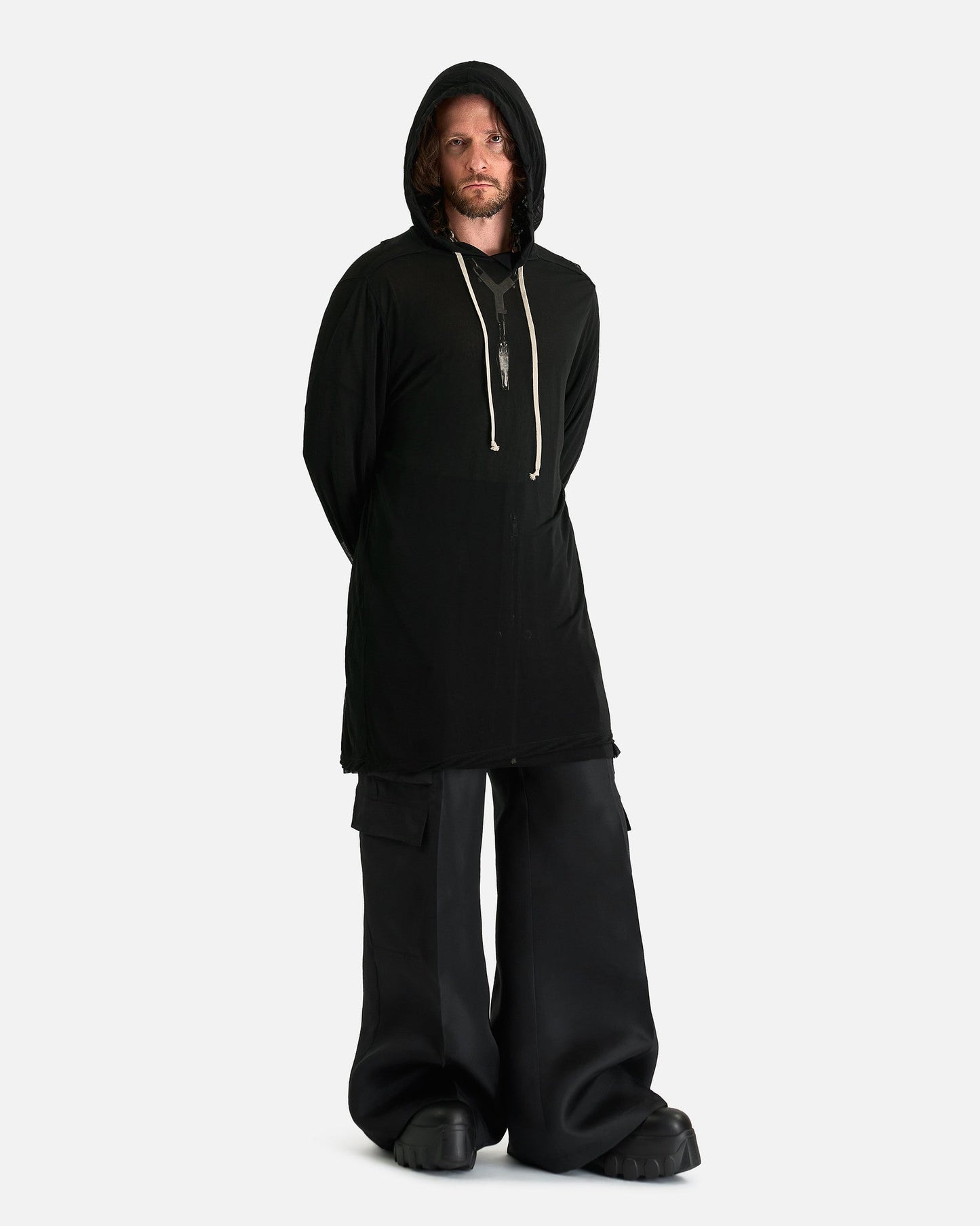 Rick Owens Men's T-Shirts T-Shirt Hoodie in Black