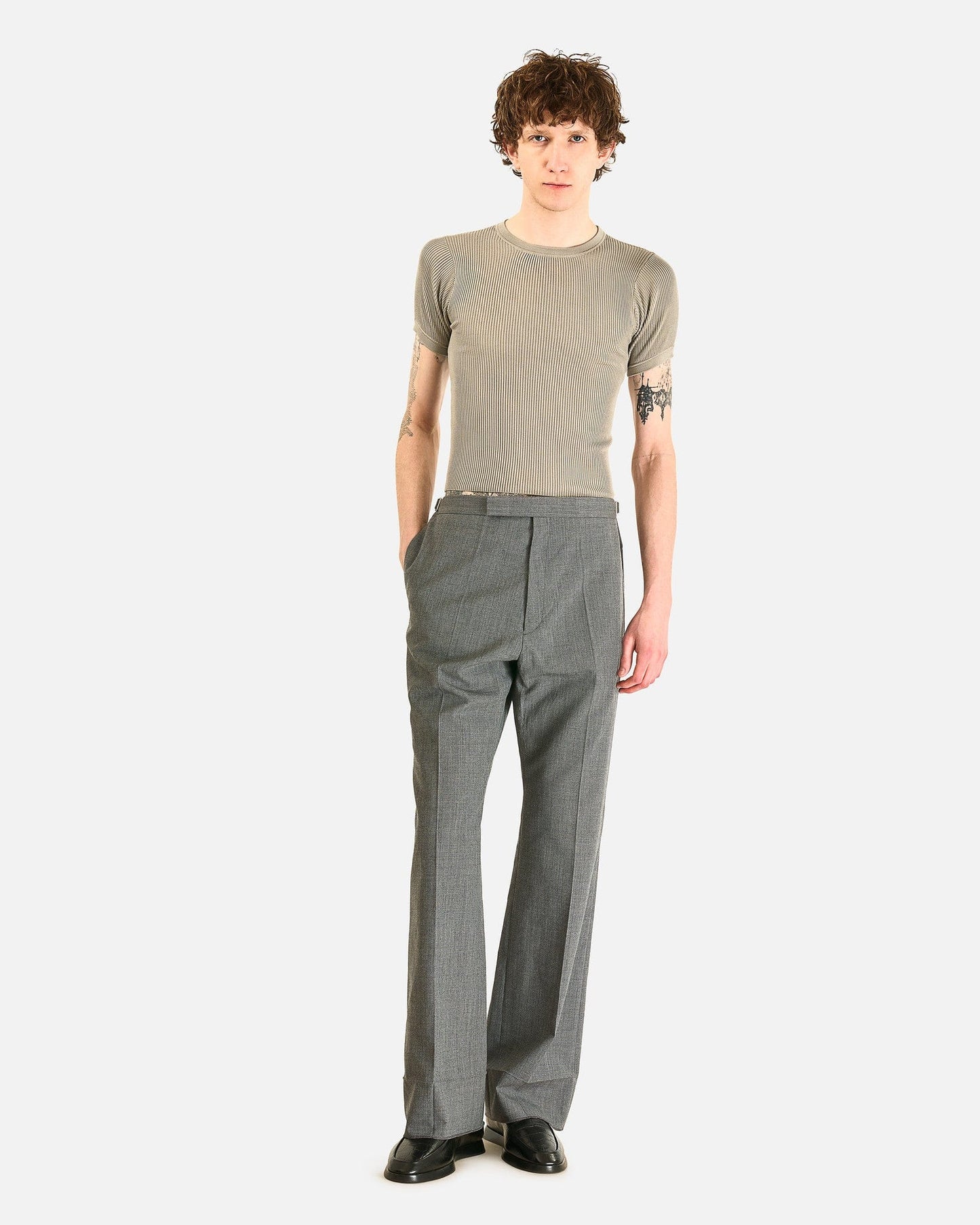 Rier Men's T-shirts T-Shirt in Fog Knit