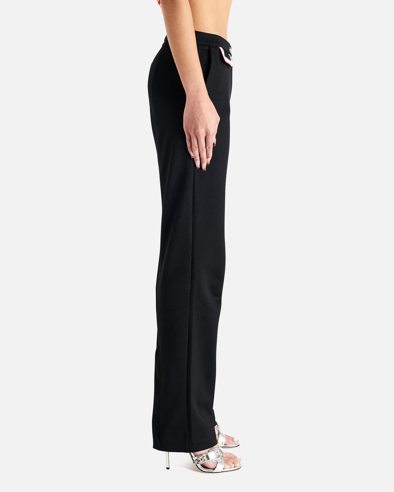 Casablanca Women Pants Tailored Stretch Trouser in Black