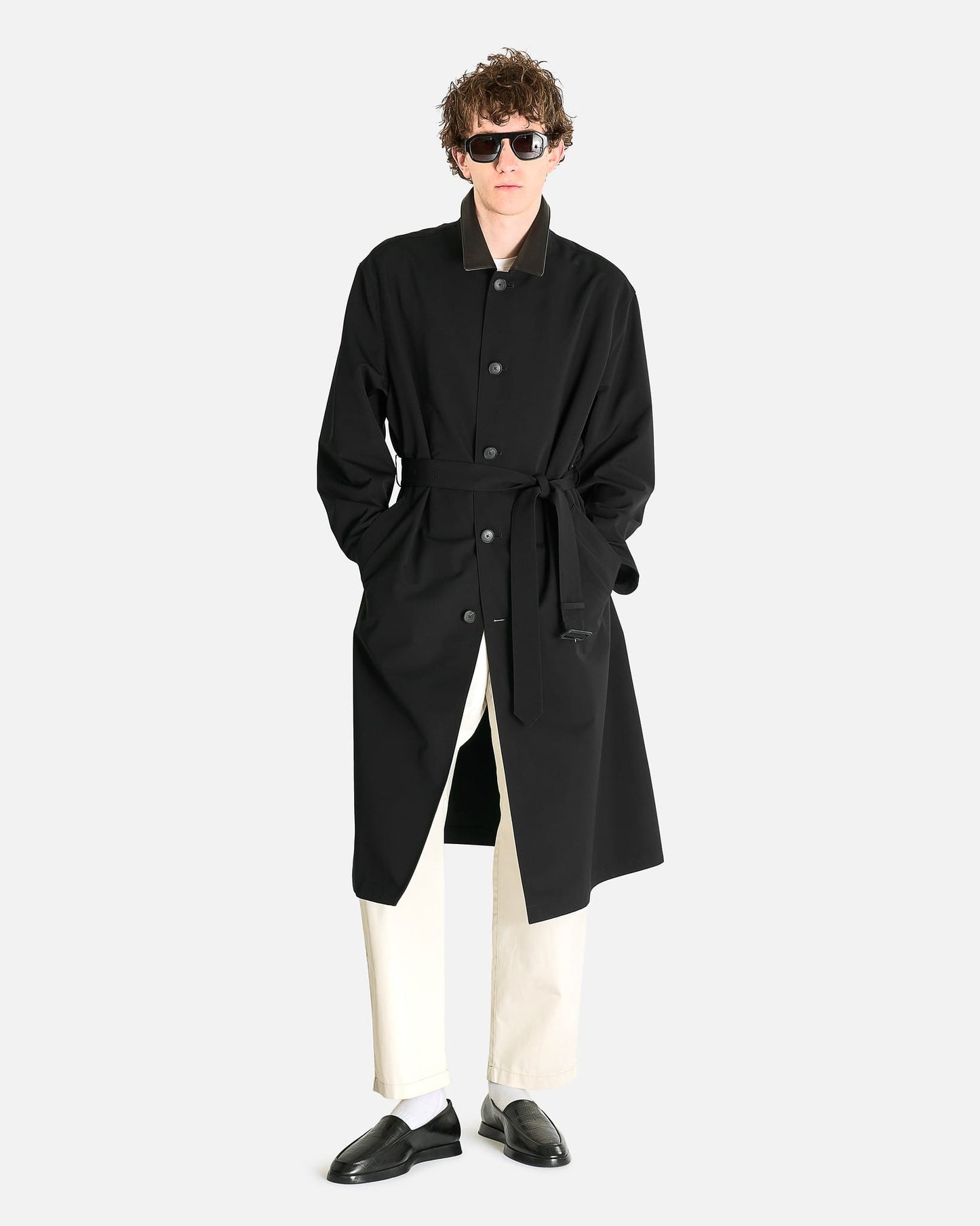 LEMAIRE Men's Pants Tapered Workwear Pants in Rice Powder