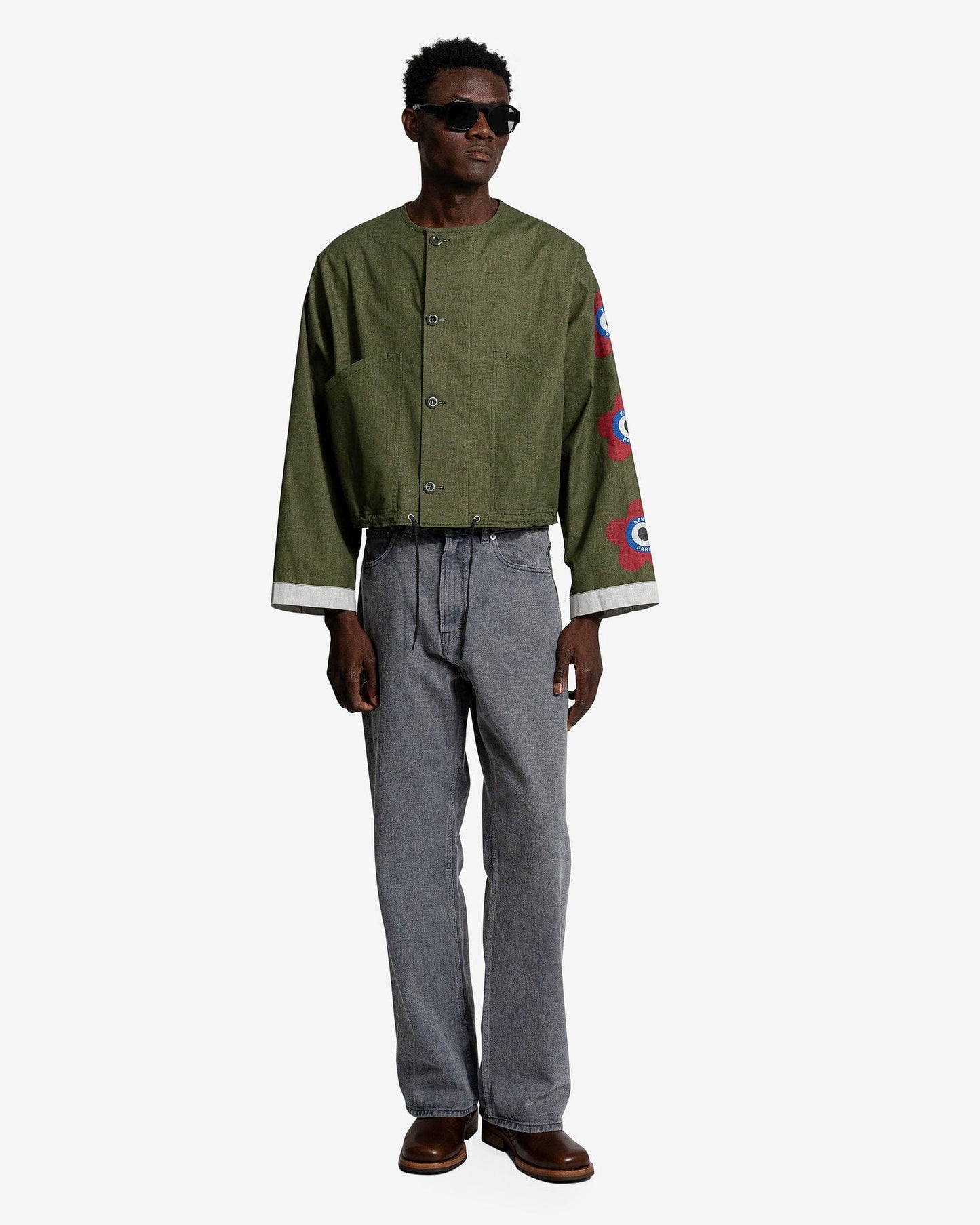 KENZO Men's Jackets Target Army Blouson in Dark Khaki