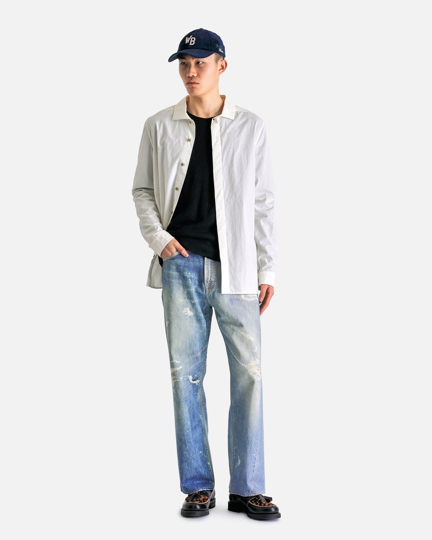 Our Legacy Men's Pants Third Cut Denim in Digital Denim Print