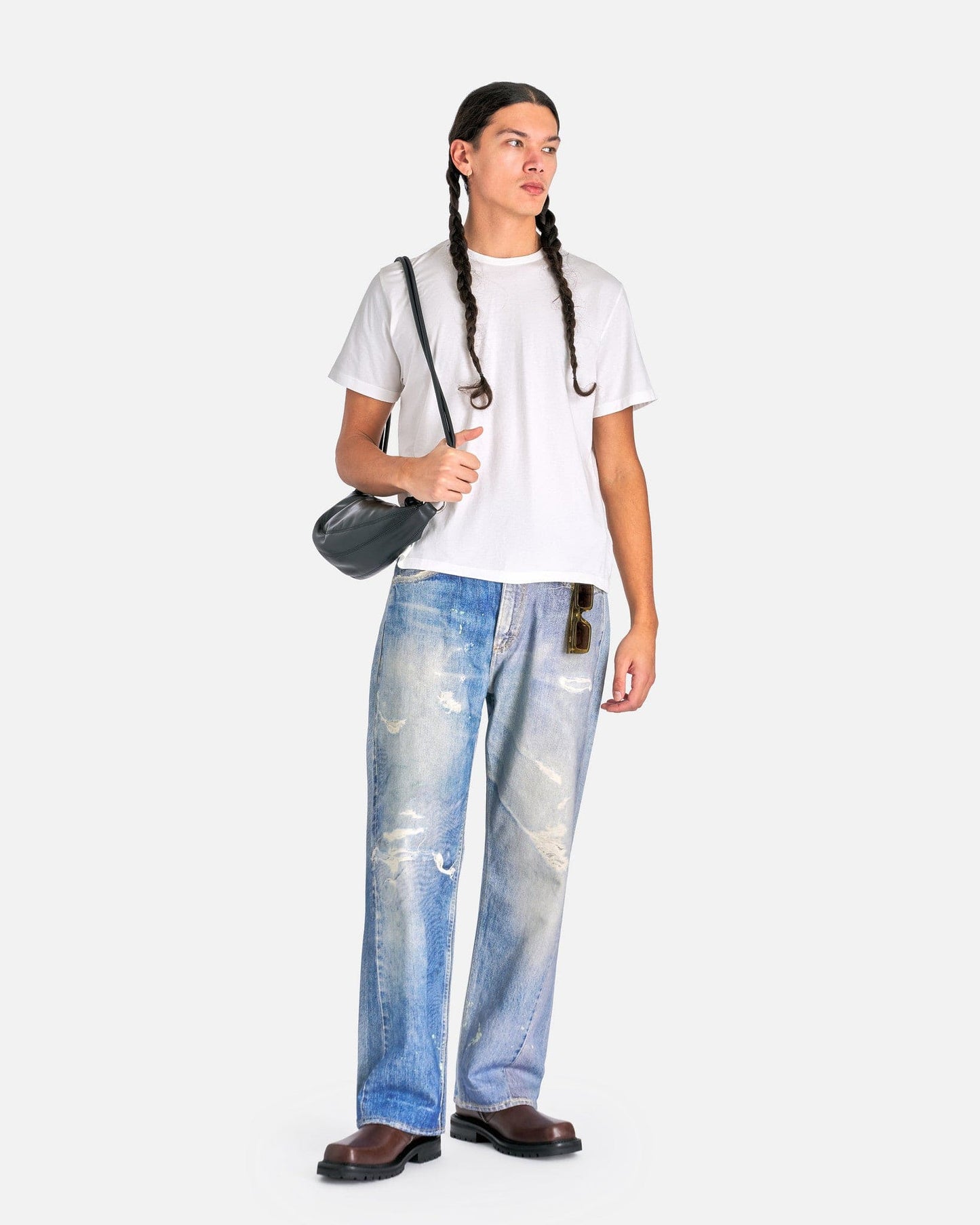 Our Legacy Men's Pants Third Cut Jeans in Digital Denim Print