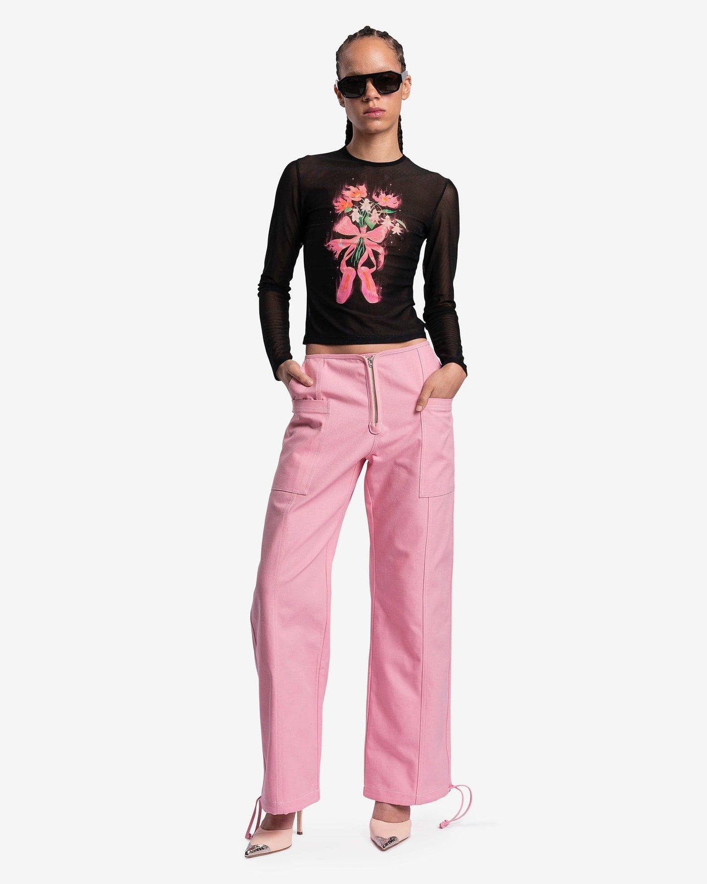 Sandy Liang Women Pants Tifosi Pants in Pepto
